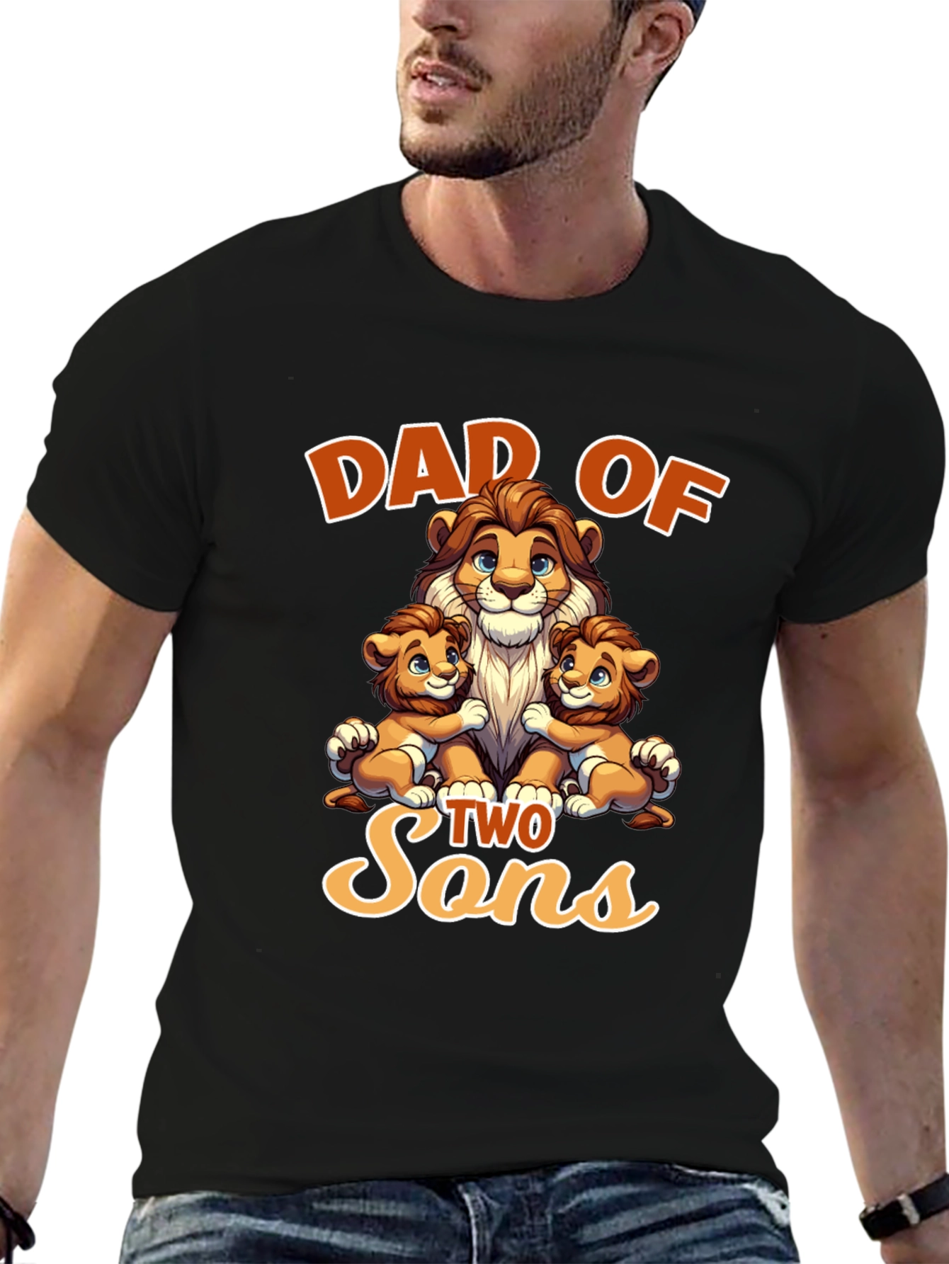 Dad of Two Sons Graphic T-Shirt