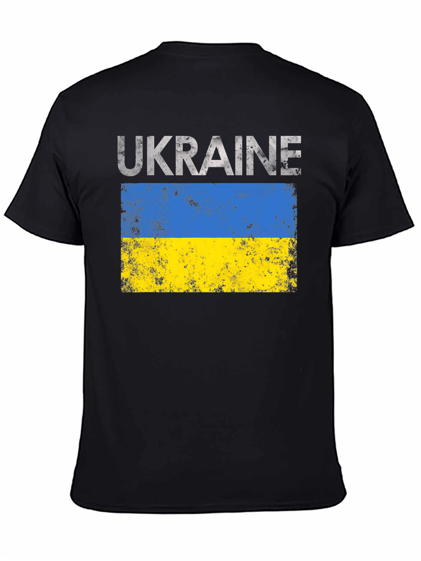 Ukraine Flag Graphic Tee - Black Unisex T-Shirt