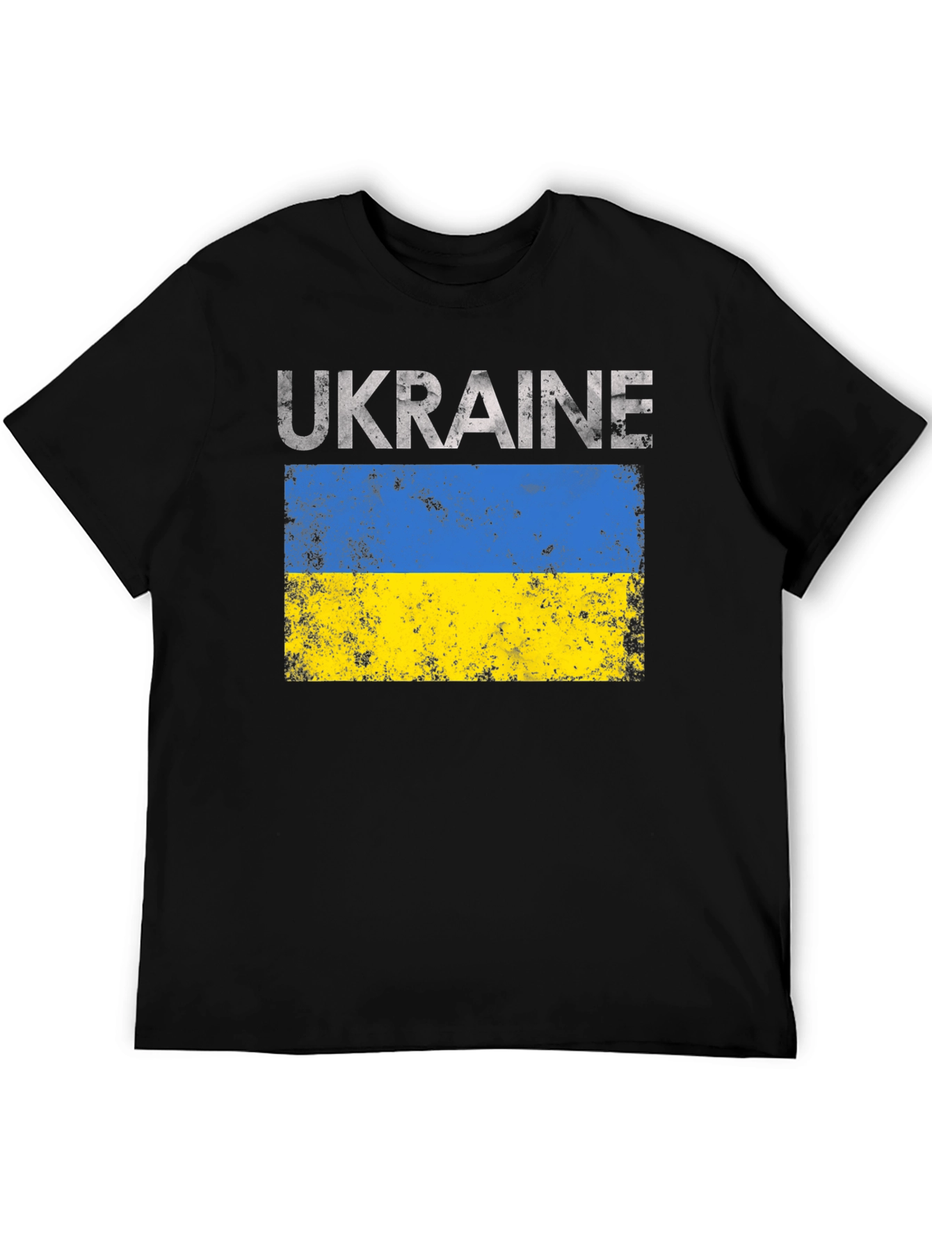 Ukraine Flag Graphic Tee - Black Unisex T-Shirt