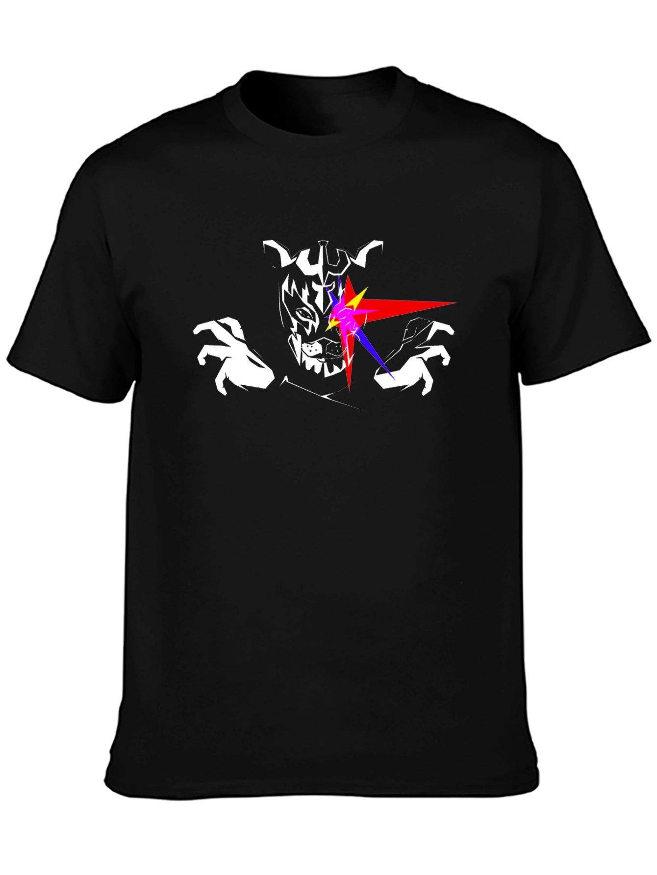 Laser Eyes Wolf Graphic T-Shirt
