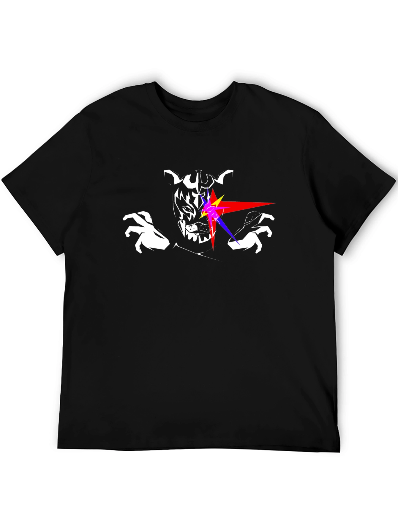 Laser Eyes Wolf Graphic T-Shirt