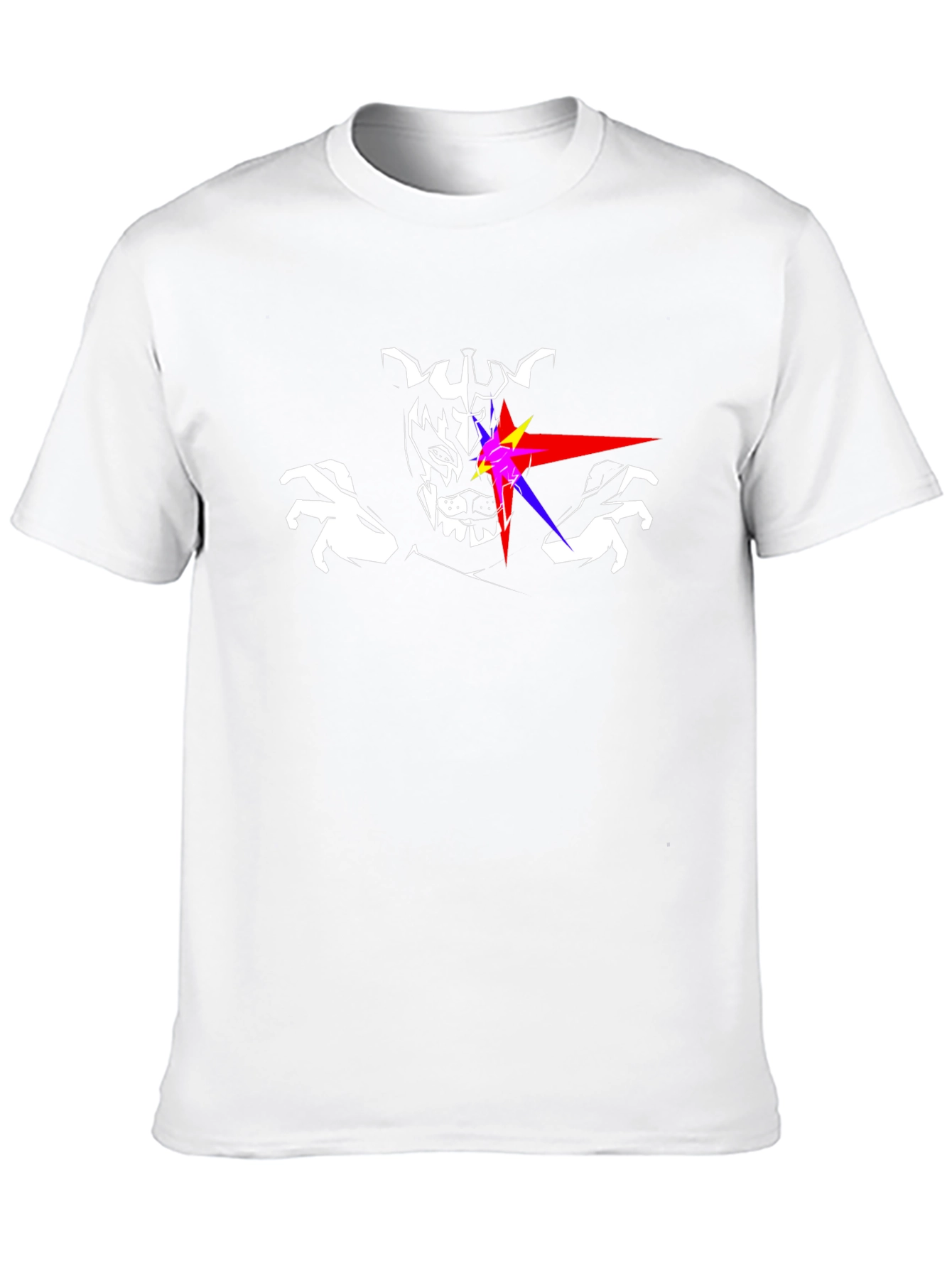 Laser Eyes Wolf Graphic T-Shirt