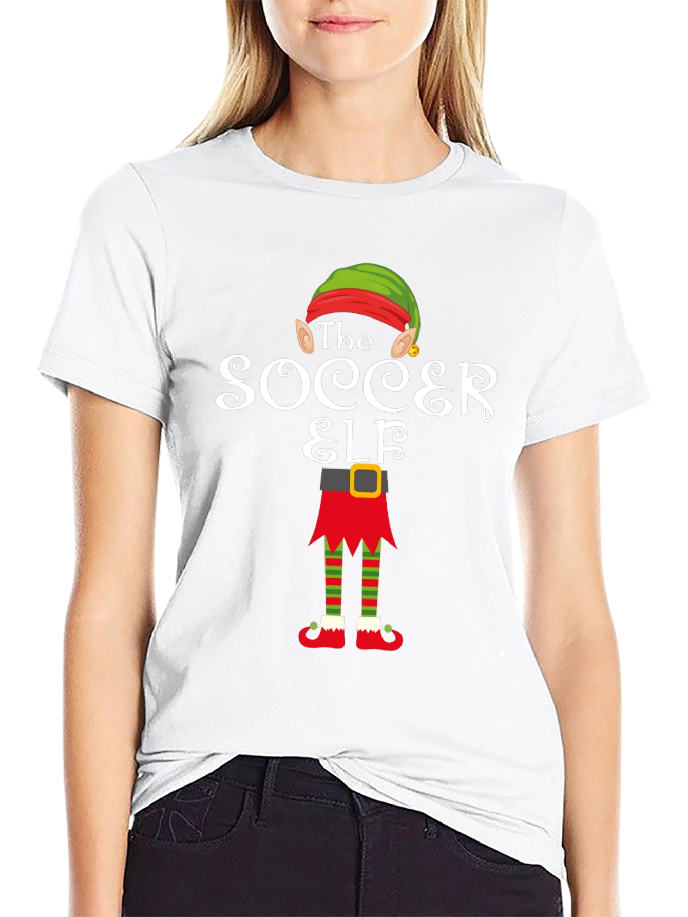 Soccer Elf Graphic Tee - Holiday Fun!
