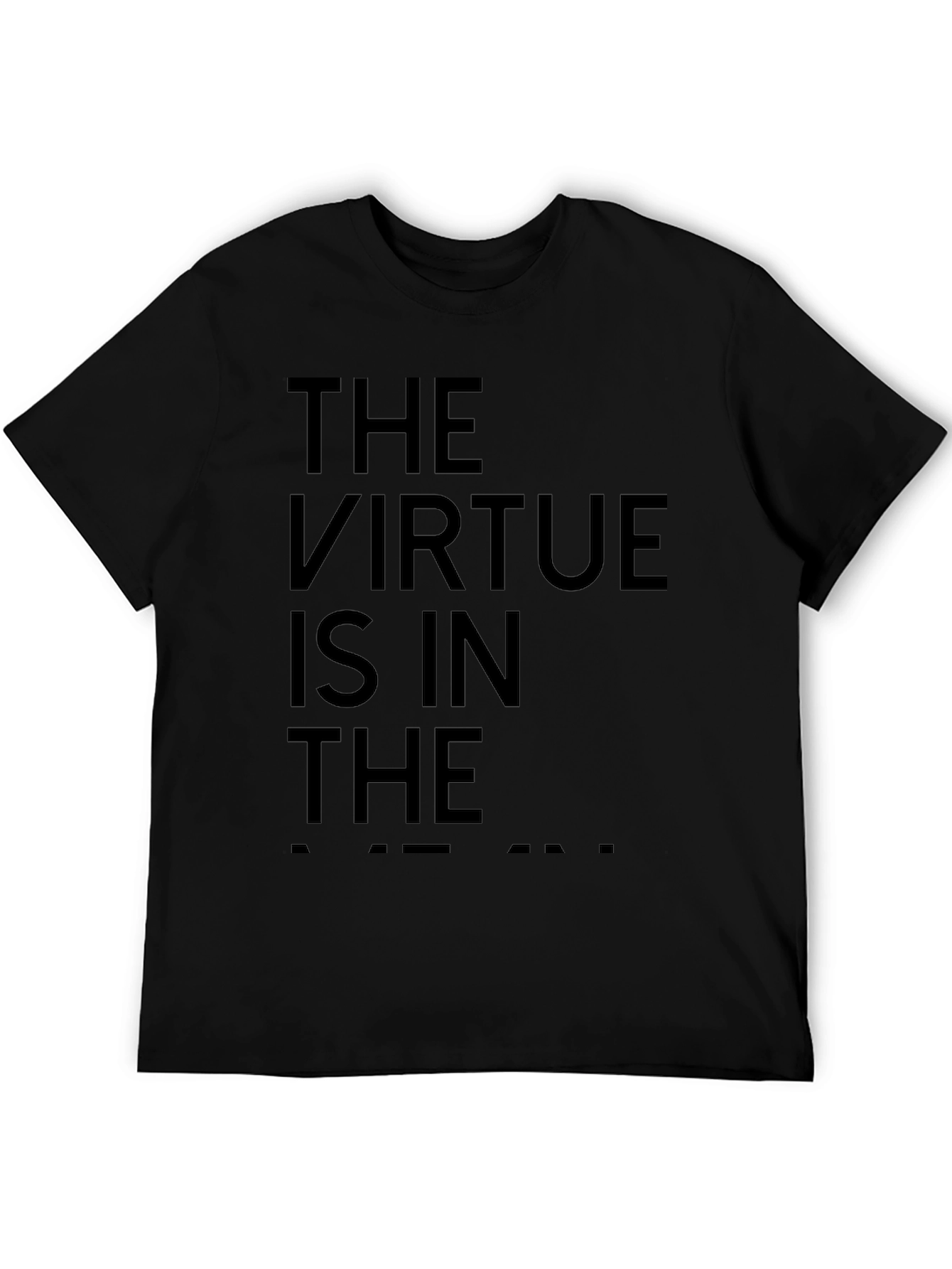 Virtue in the Attempt Black Graphic Tee