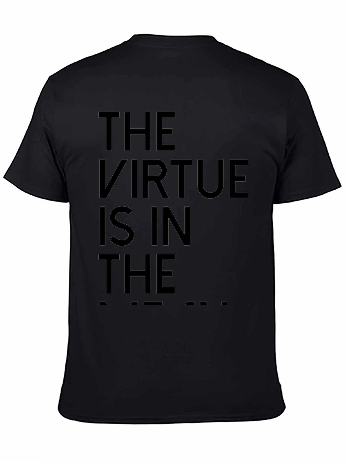 Virtue in the Attempt Black Graphic Tee