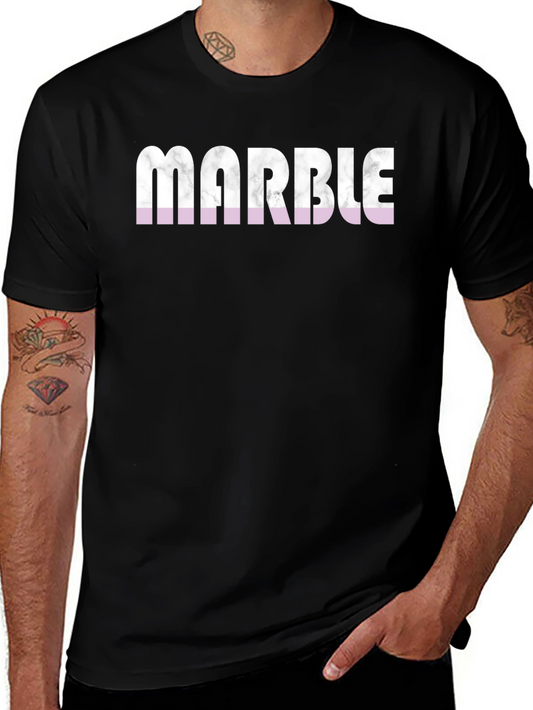 Marble Print Graphic Tee - Stylish Casual Wear