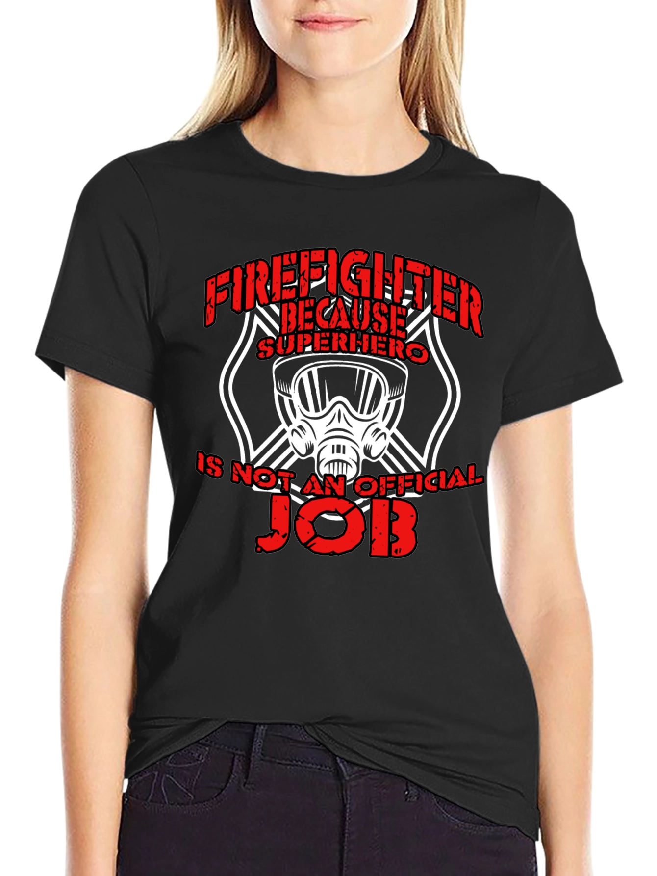 Firefighter Superhero Graphic T-Shirt