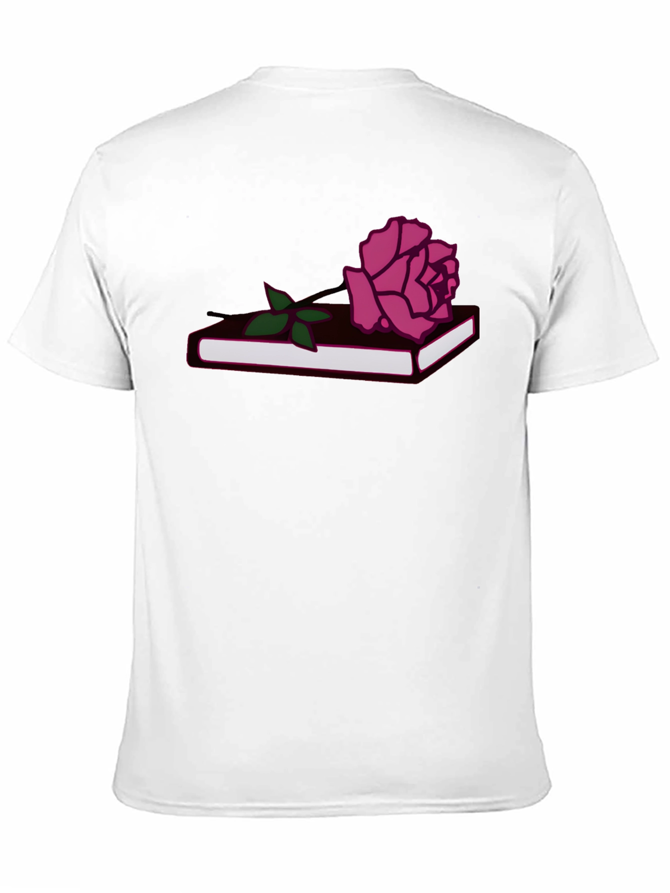 Rose on Book Graphic Tee - Stylish Comfort