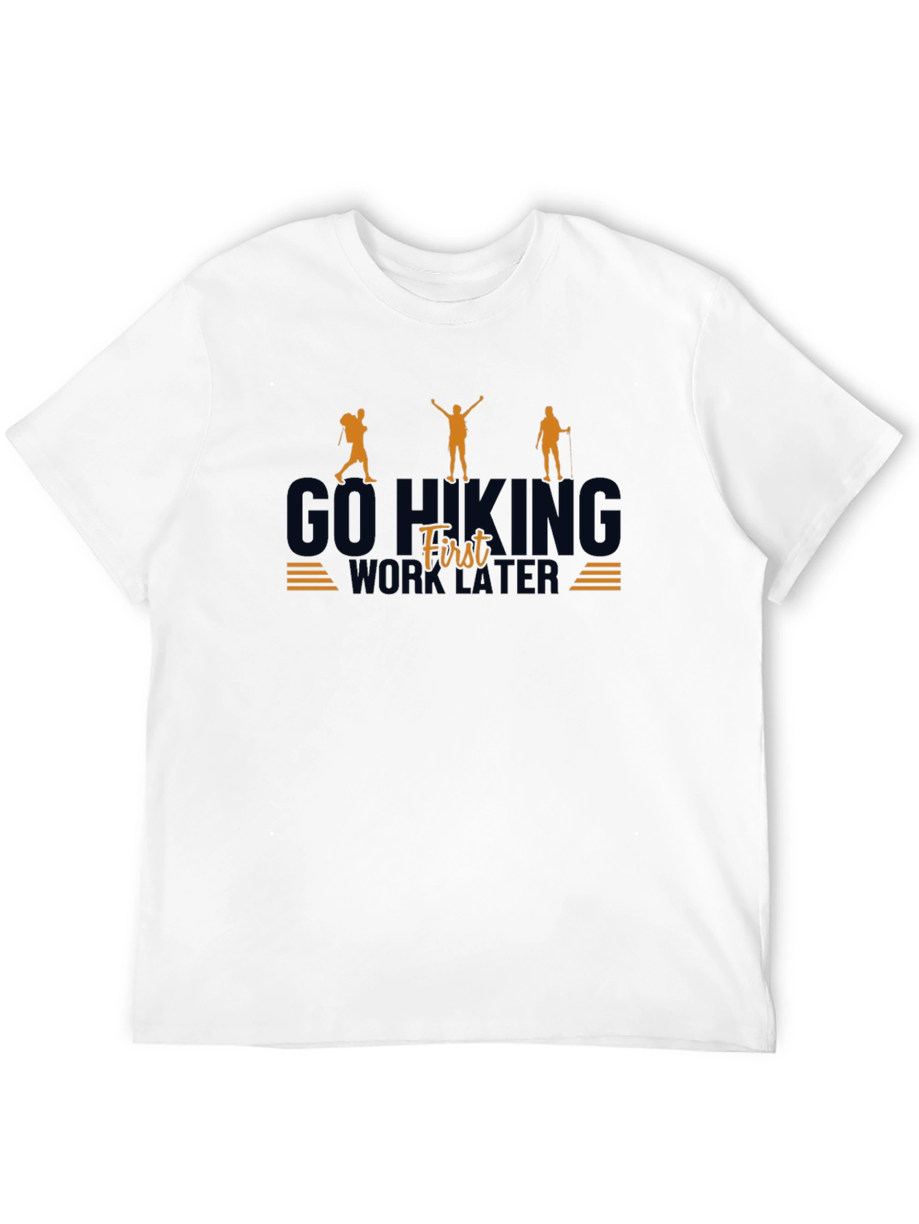 Go Hiking First Black Graphic Tee