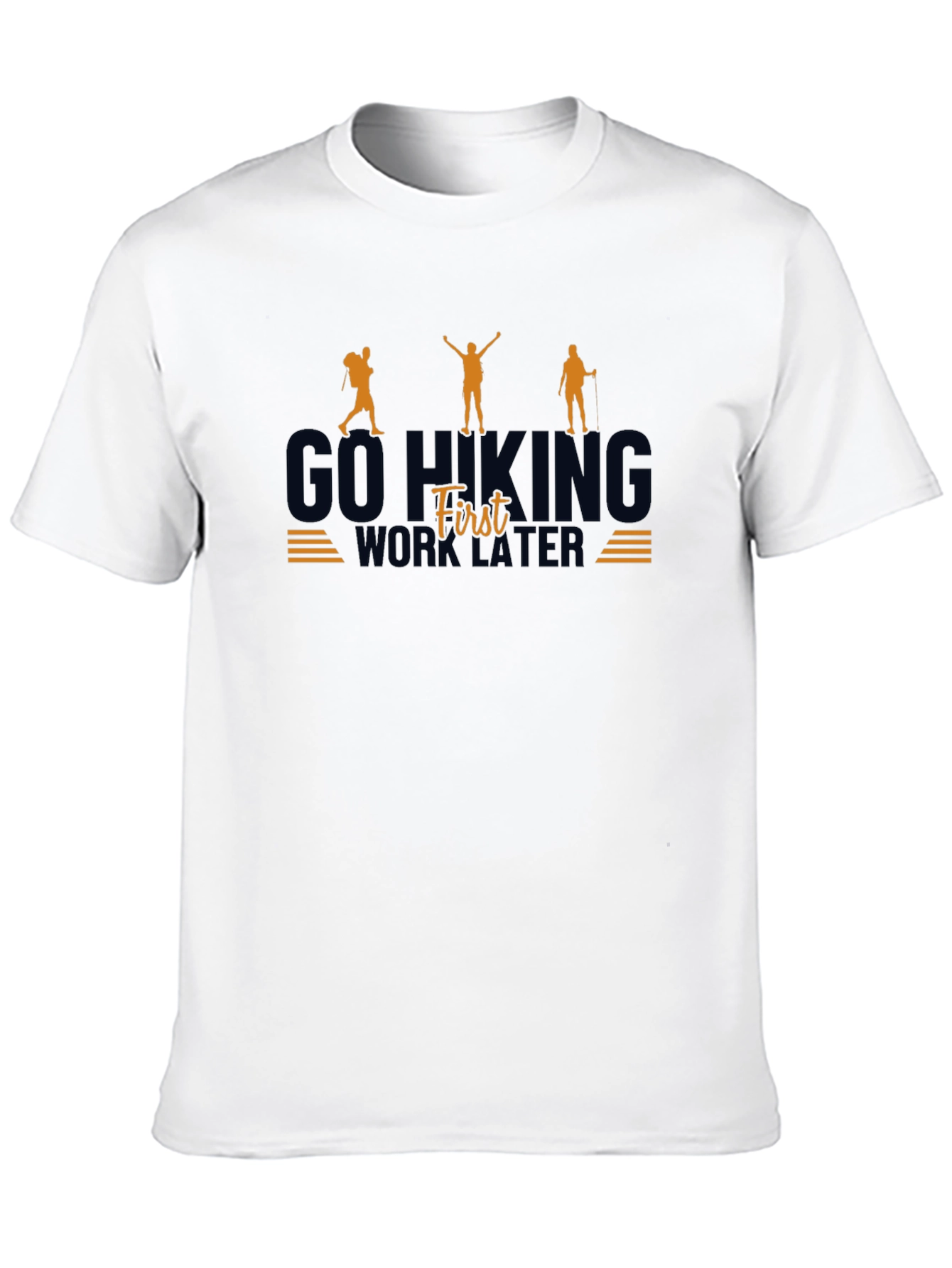 Go Hiking First Black Graphic Tee