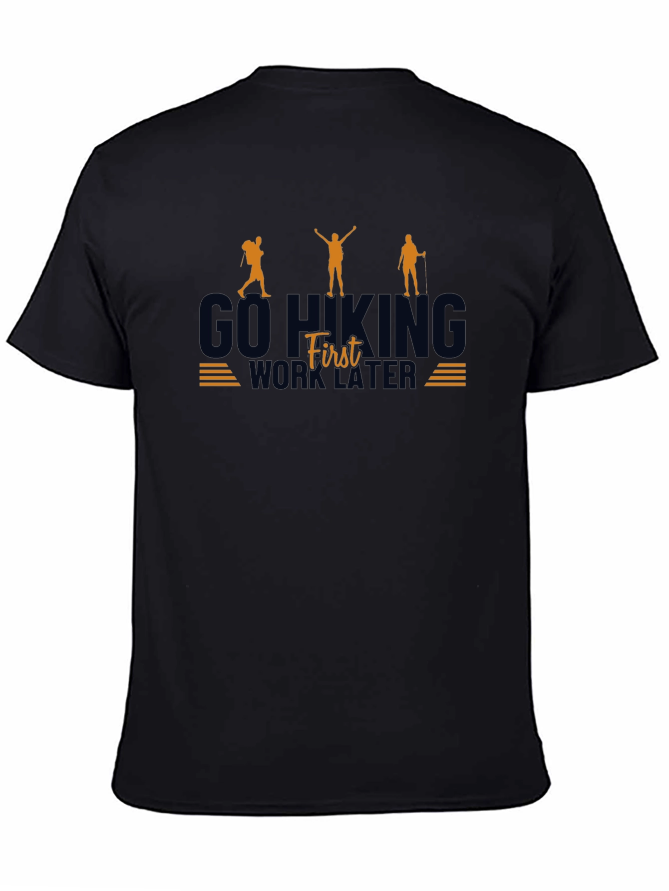 Go Hiking First Black Graphic Tee