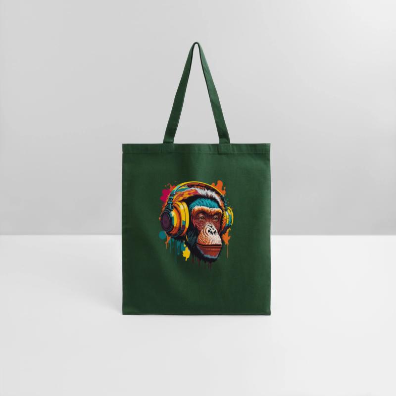 Chimpanzee Wearing Headphone