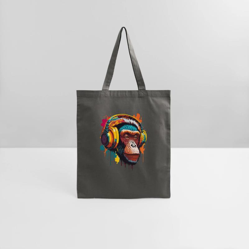 Chimpanzee Wearing Headphone