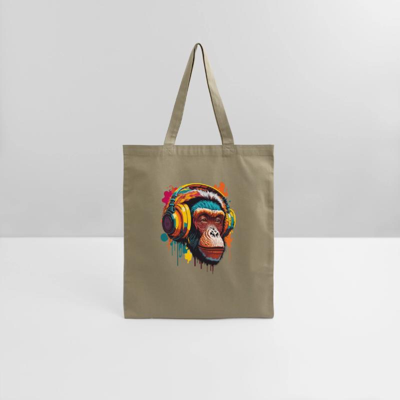 Chimpanzee Wearing Headphone