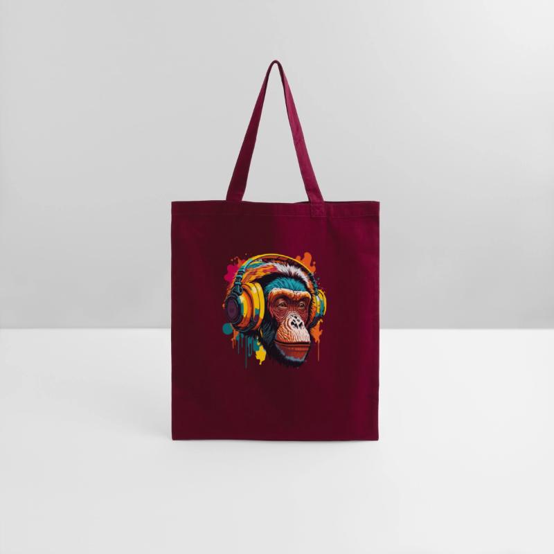 Chimpanzee Wearing Headphone