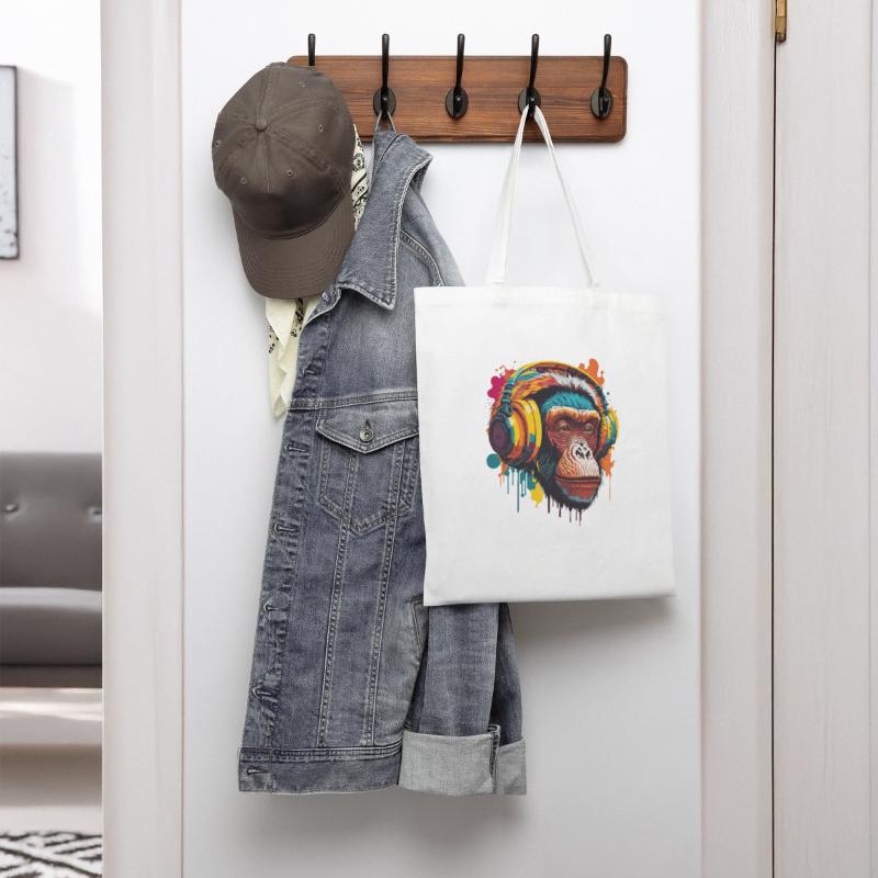 Chimpanzee Wearing Headphone