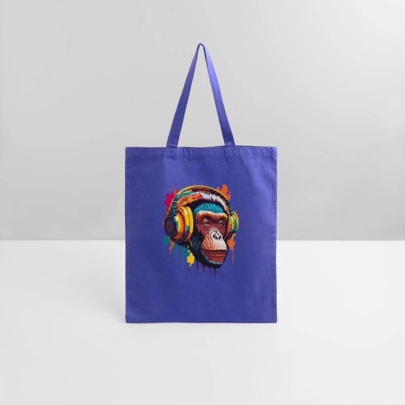 Chimpanzee Wearing Headphone