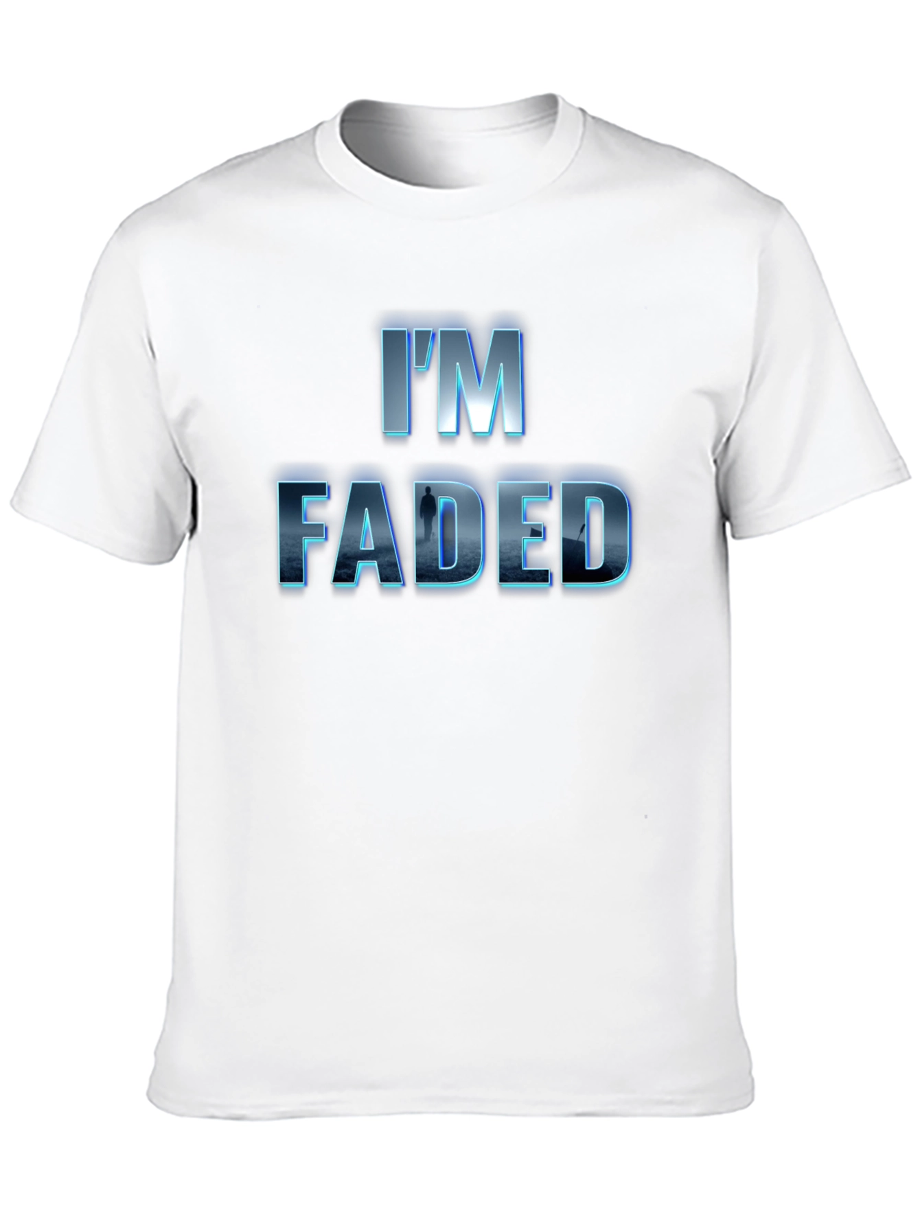 Im Faded Graphic Print Black T-Shirt