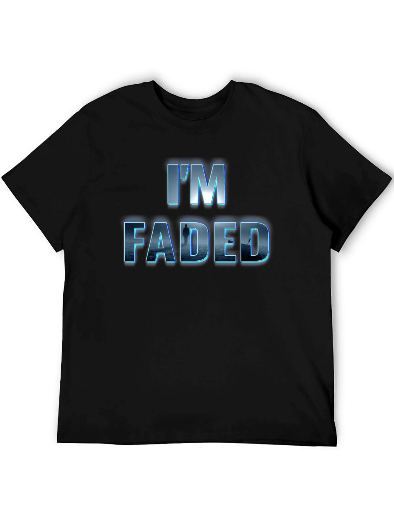 Im Faded Graphic Print Black T-Shirt