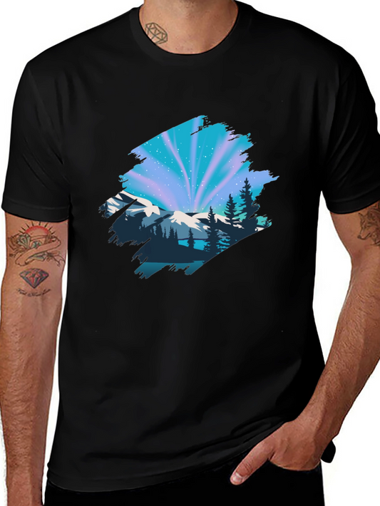 Aurora Borealis Graphic Tee - Northern Lights T-Shirt