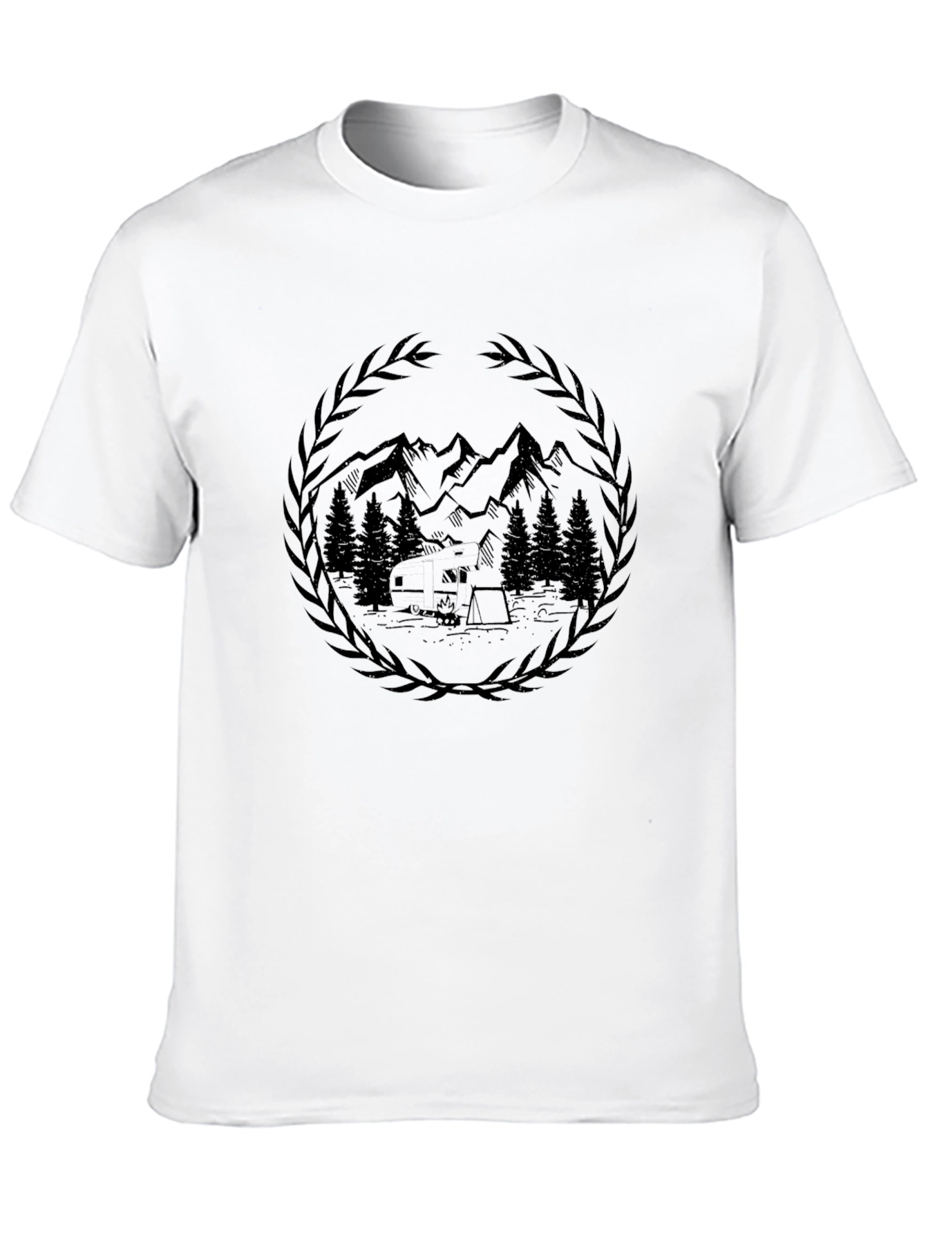 Natures Embrace Tee - Black Graphic T-Shirt