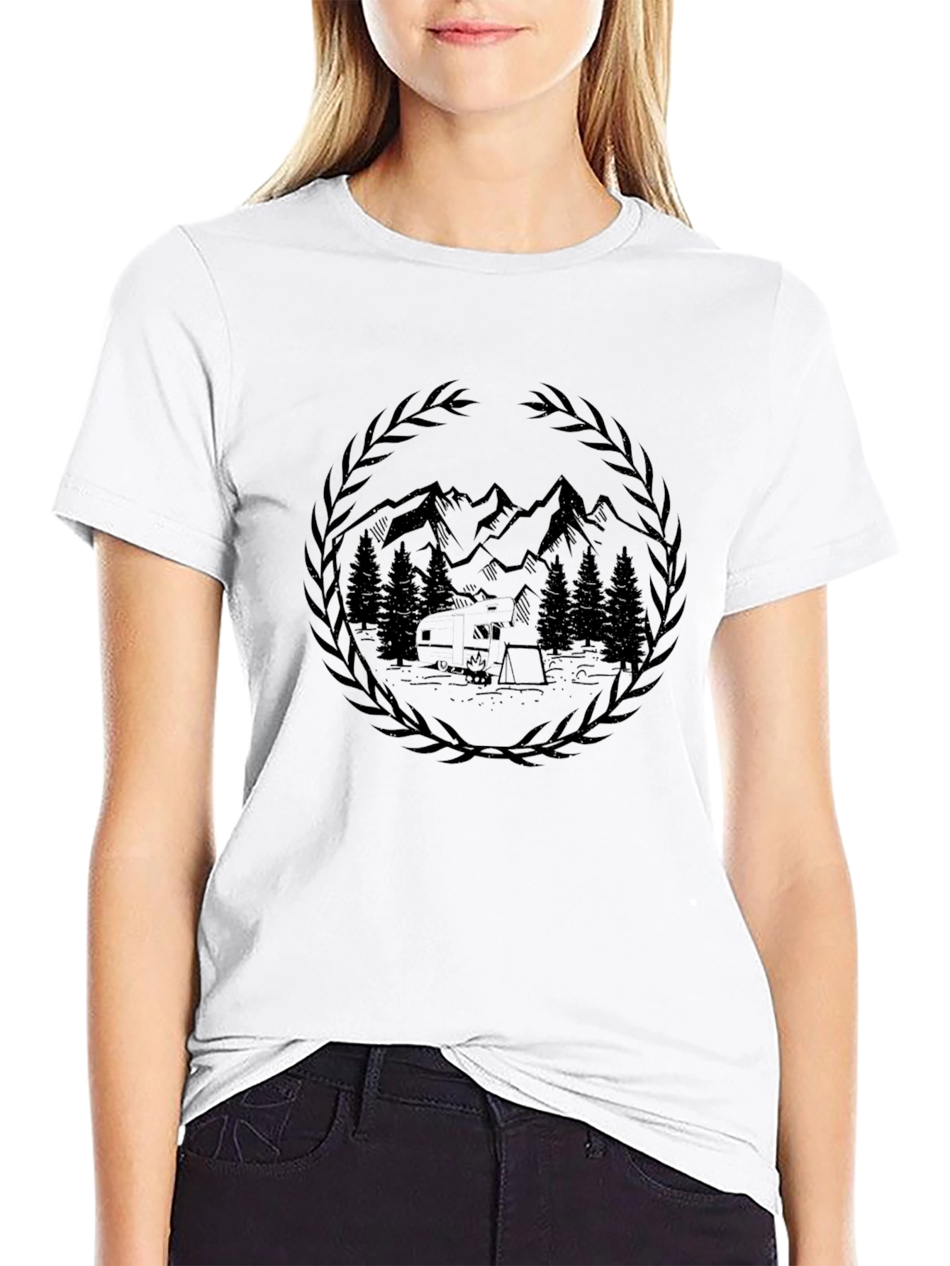 Natures Embrace Tee - Black Graphic T-Shirt