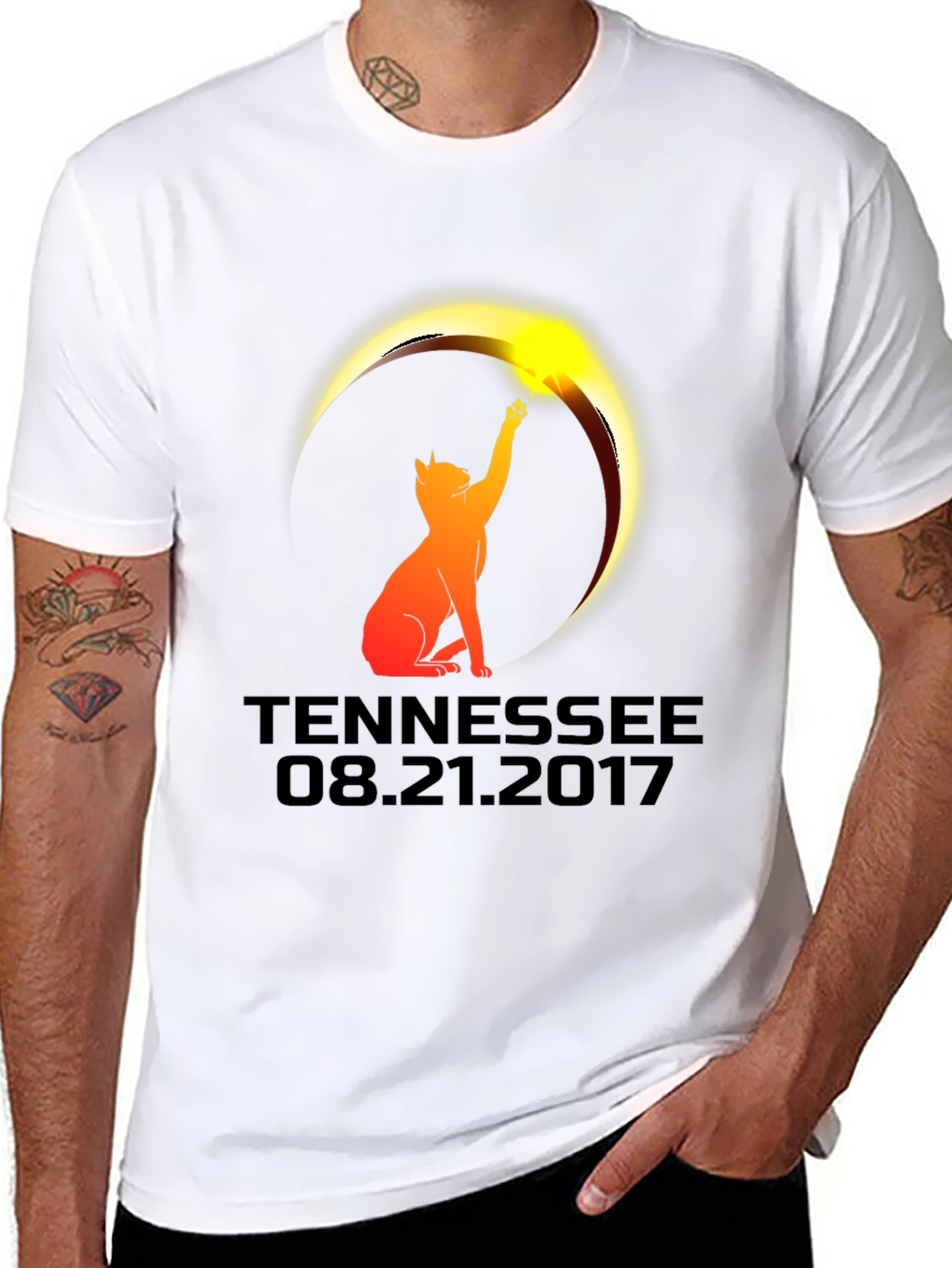 Tennessee Eclipse Cat Graphic Tee