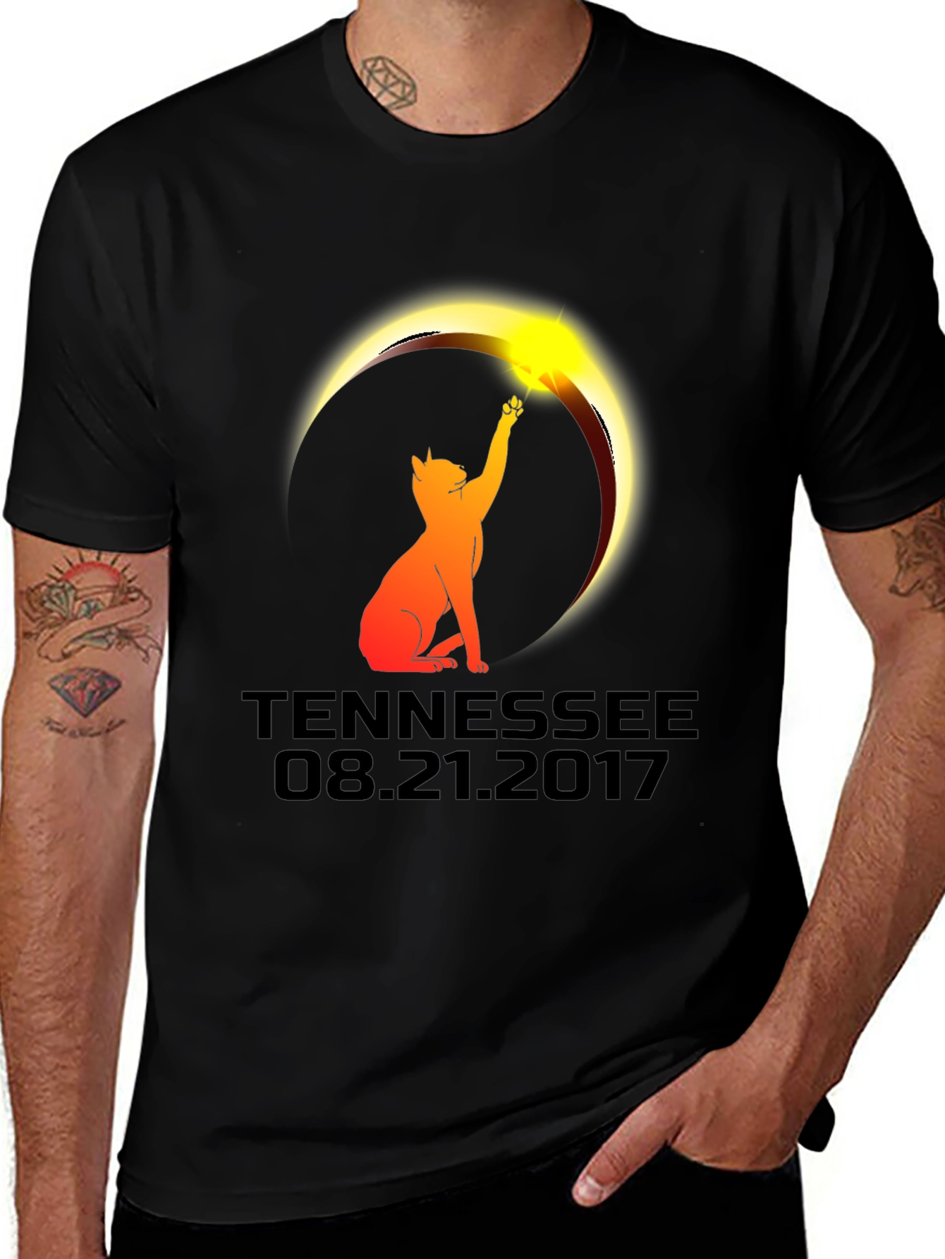Tennessee Eclipse Cat Graphic Tee