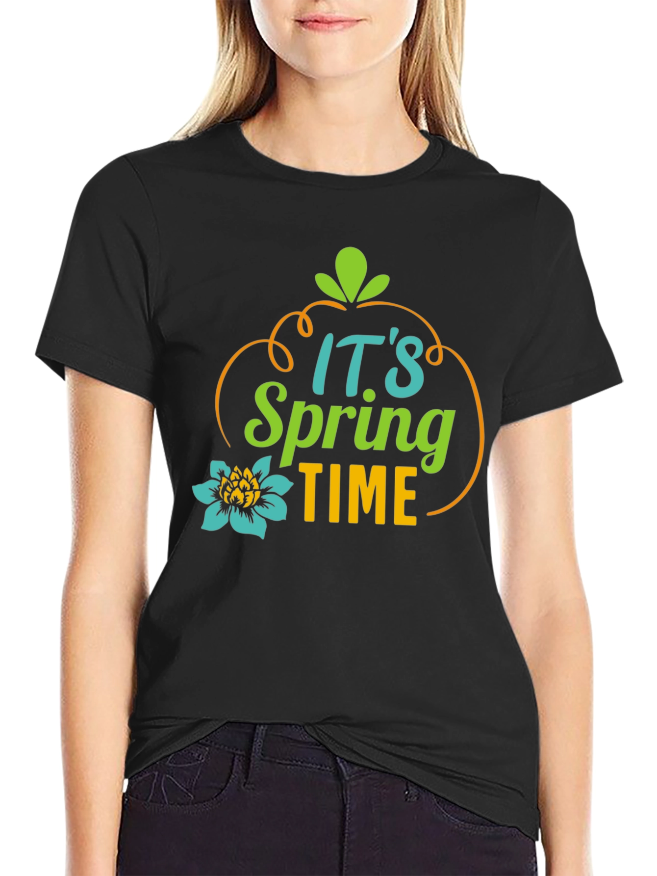 Its Spring Time T-Shirt - Black