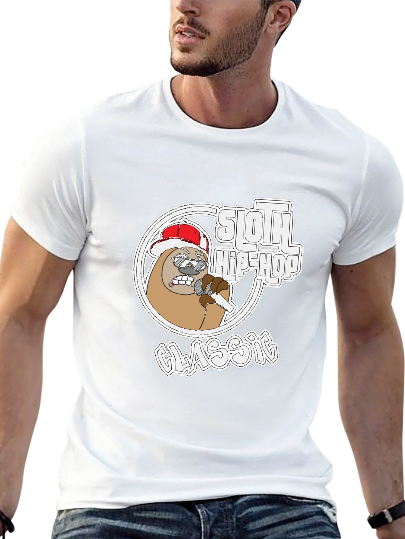 Sloth Hip-Hop Classic Graphic Tee