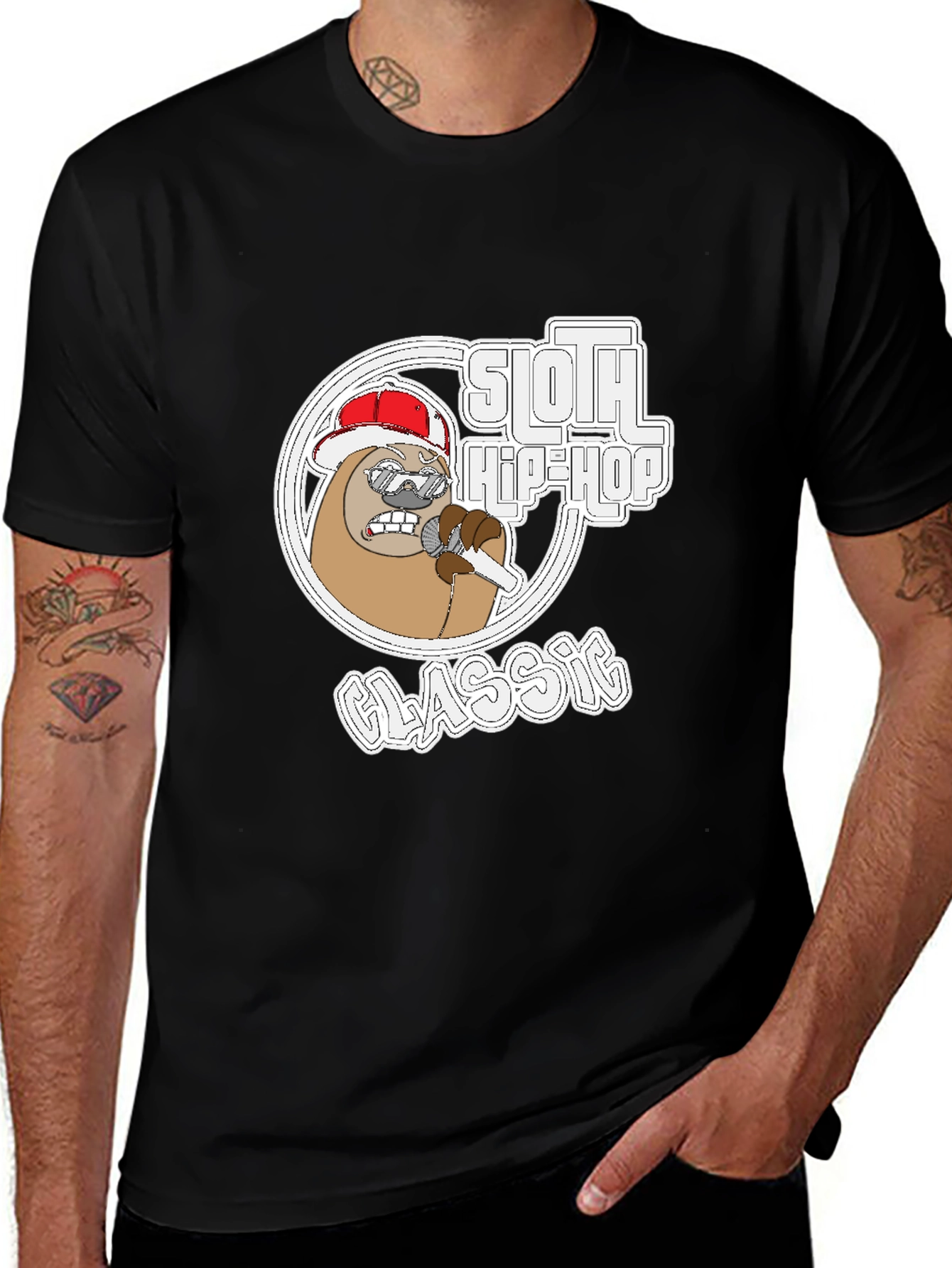 Sloth Hip-Hop Classic Graphic Tee