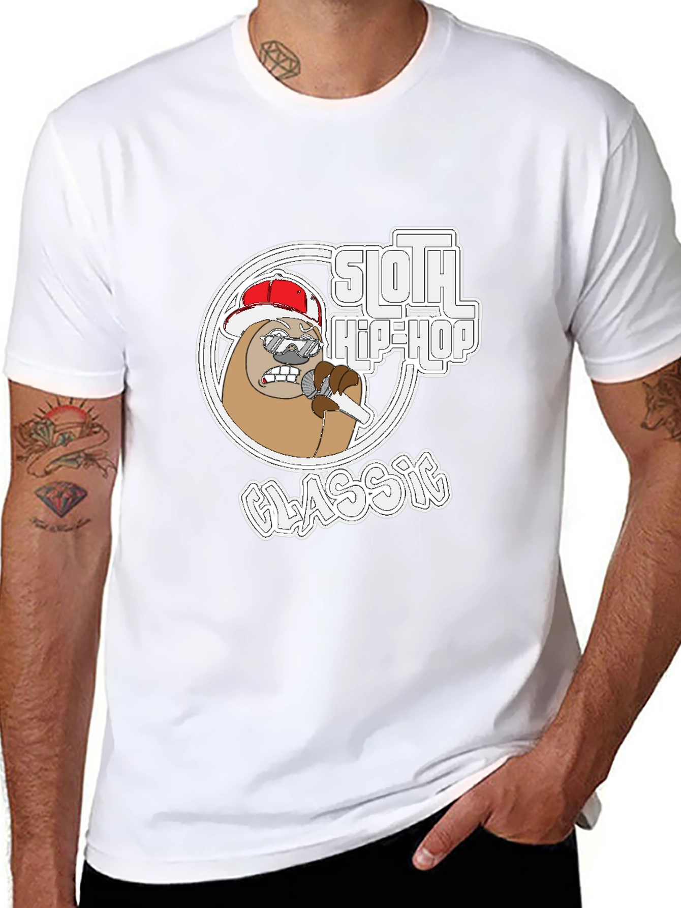 Sloth Hip-Hop Classic Graphic Tee