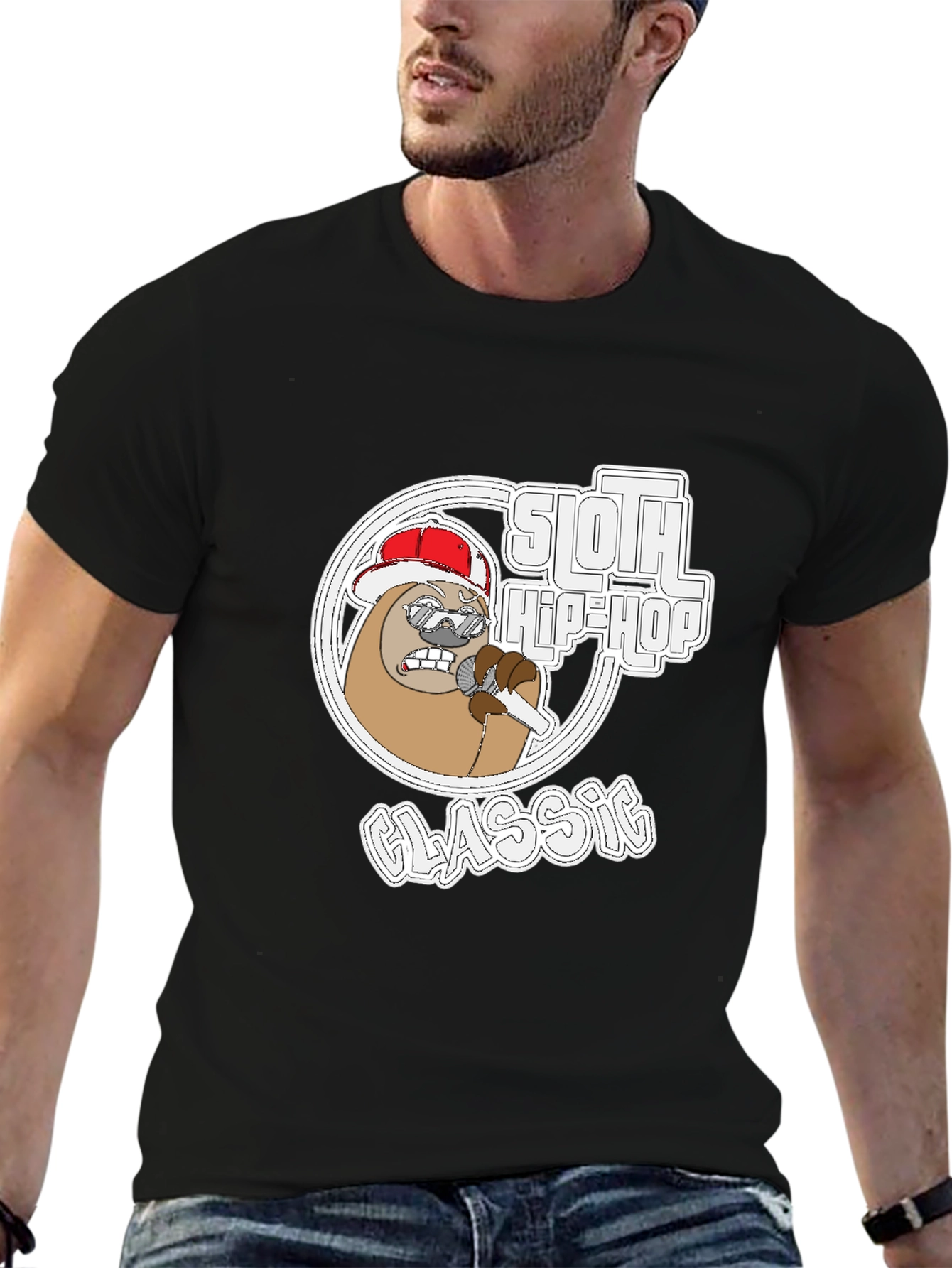 Sloth Hip-Hop Classic Graphic Tee