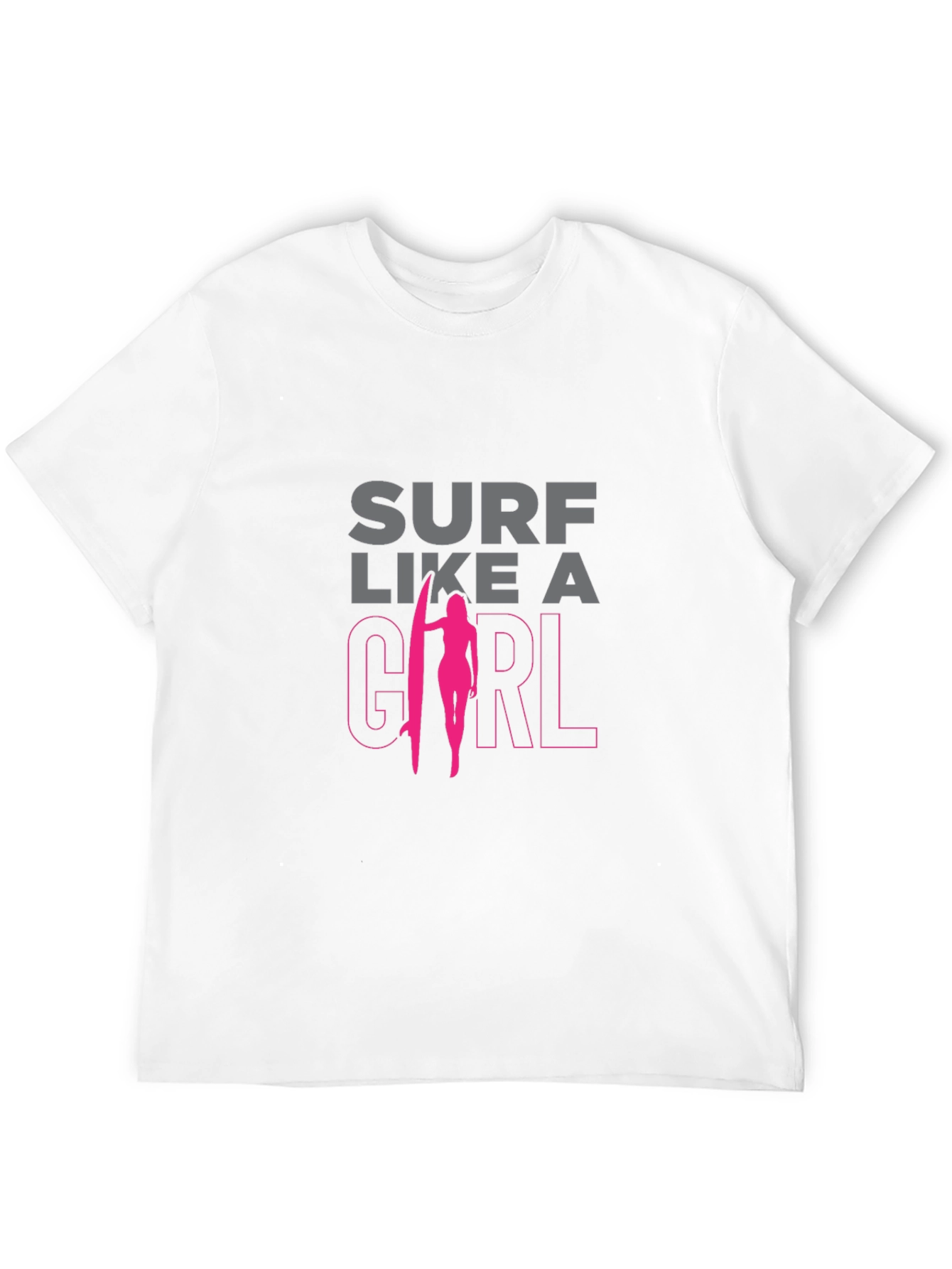 Surf Like A Girl T-Shirt - Black Graphic Tee