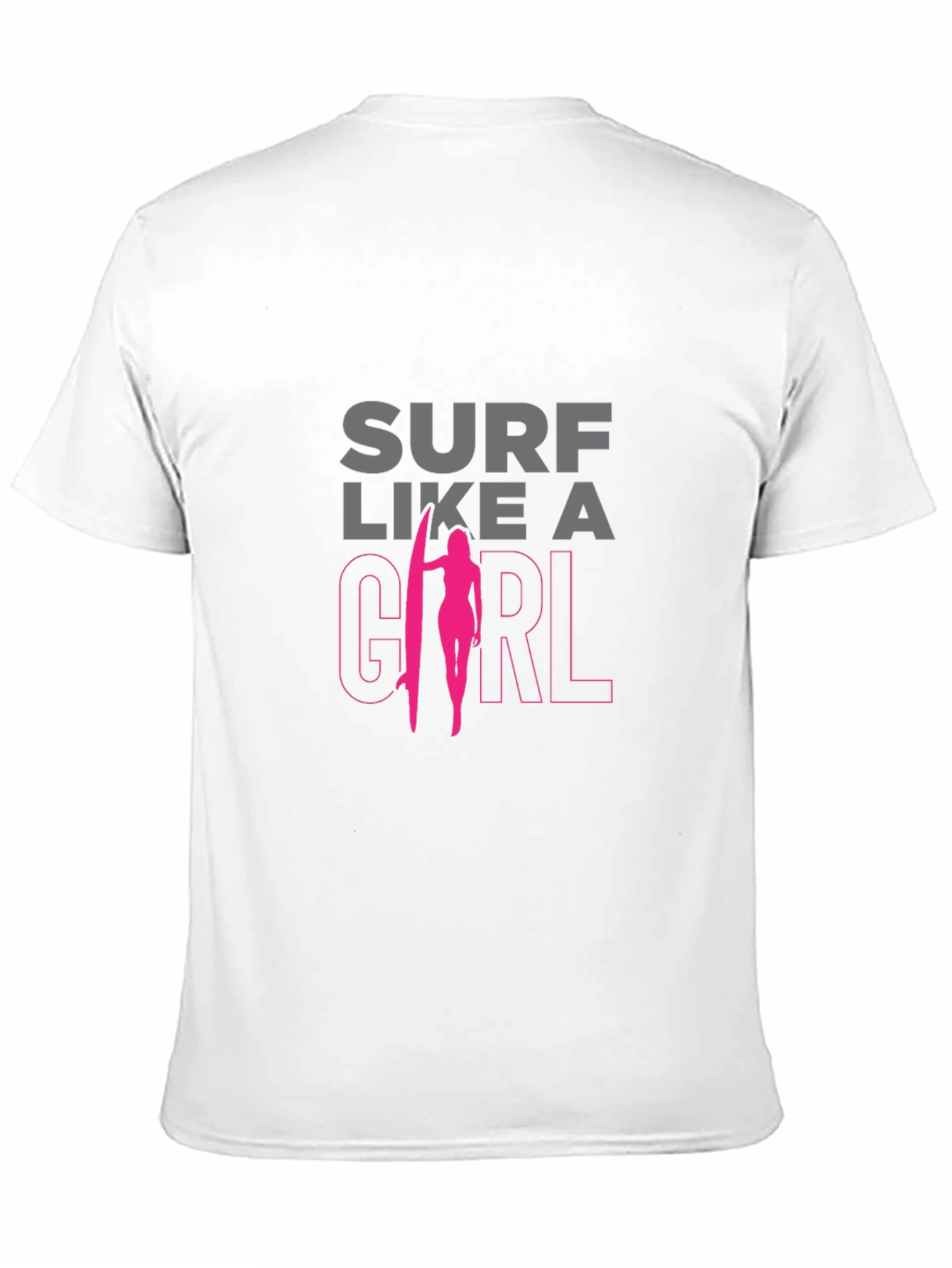 Surf Like A Girl T-Shirt - Black Graphic Tee
