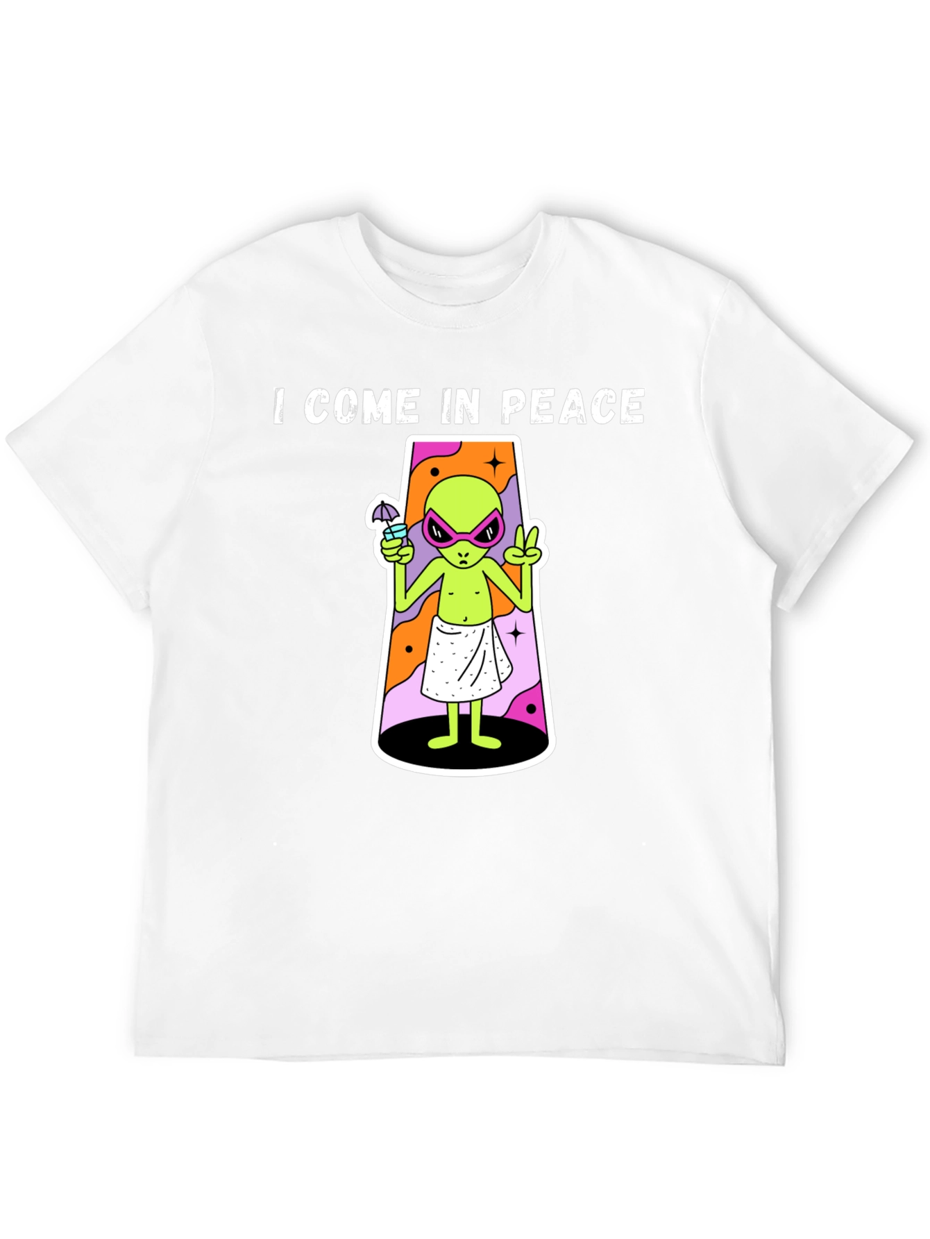 I Come In Peace Alien Graphic T-Shirt