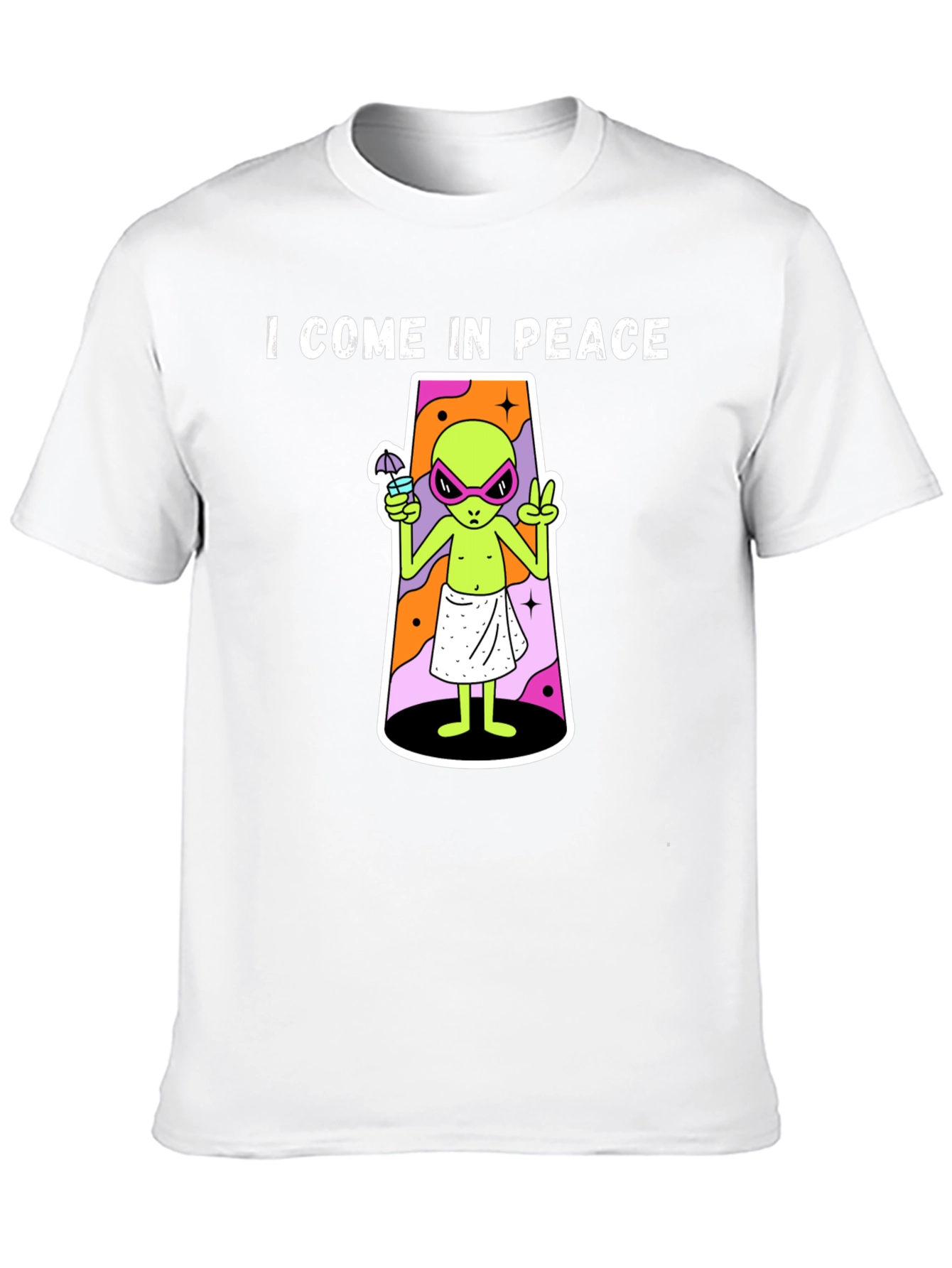 I Come In Peace Alien Graphic T-Shirt