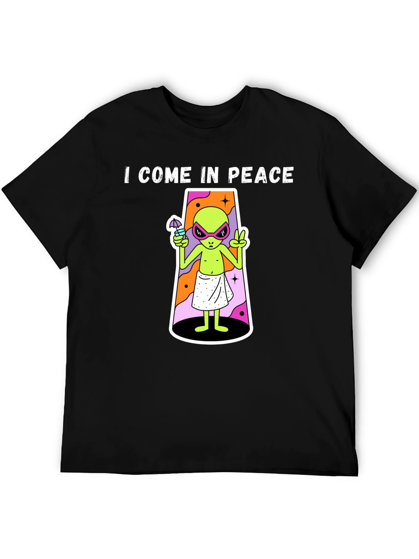 I Come In Peace Alien Graphic T-Shirt