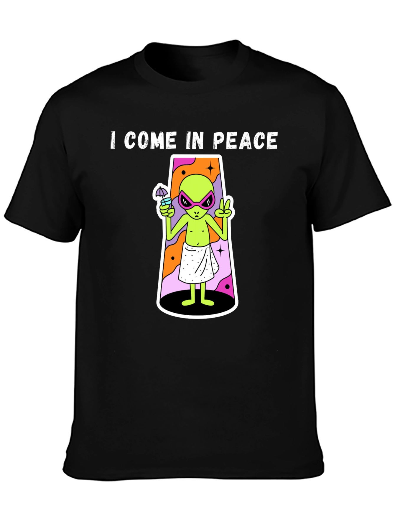 I Come In Peace Alien Graphic T-Shirt