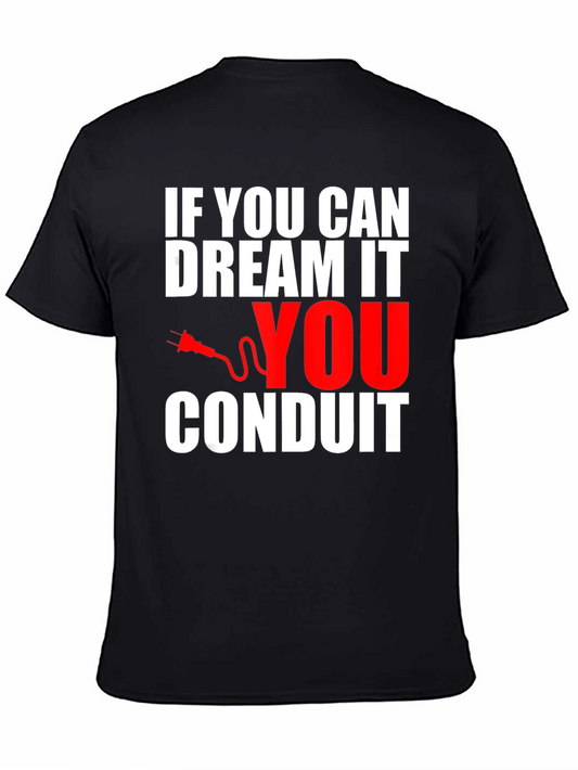 Dream It Conduit Mens Graphic T-Shirt - Electrical Humor