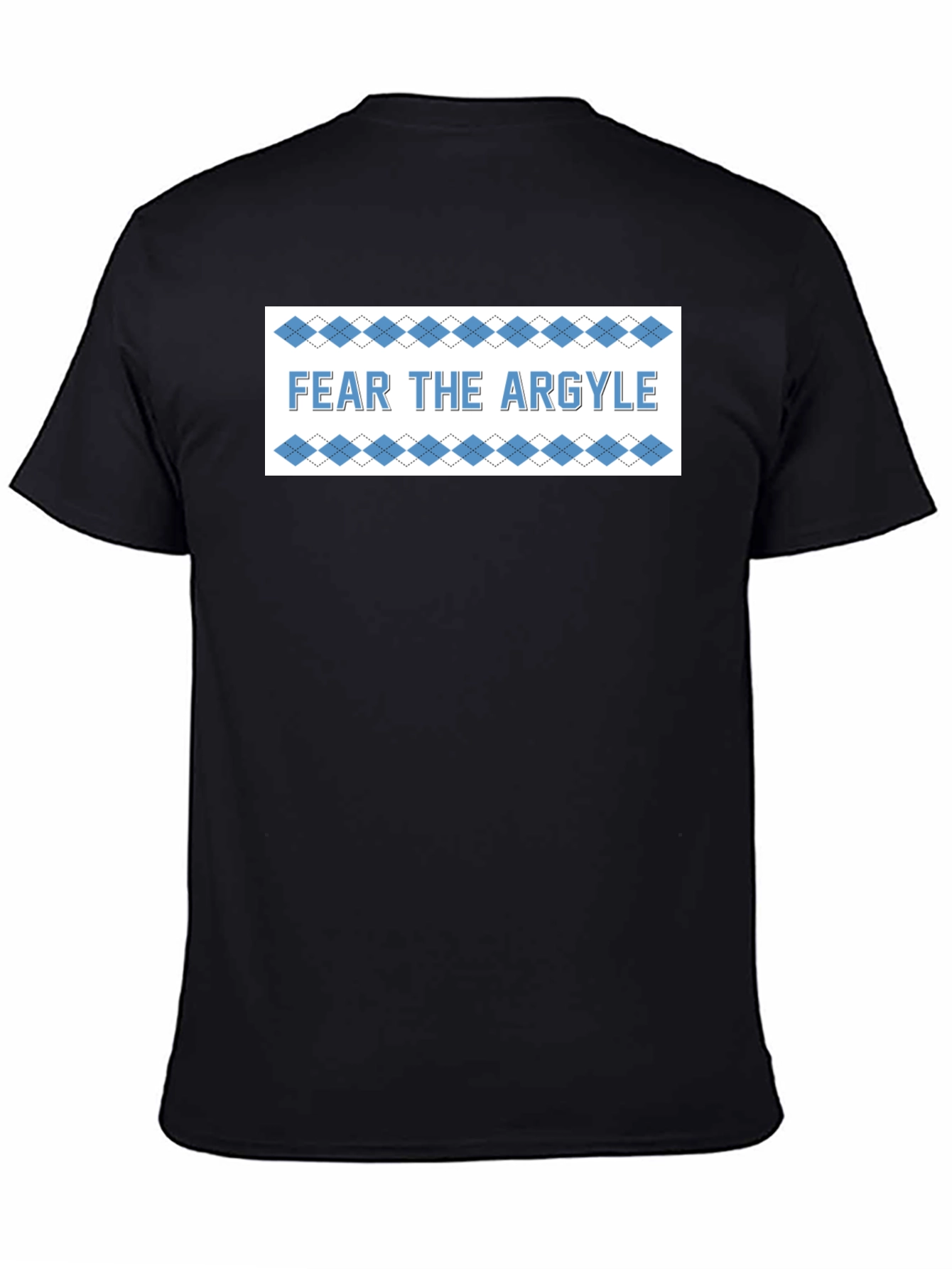 Fear the Argyle T-Shirt - Black Crew Neck Tee