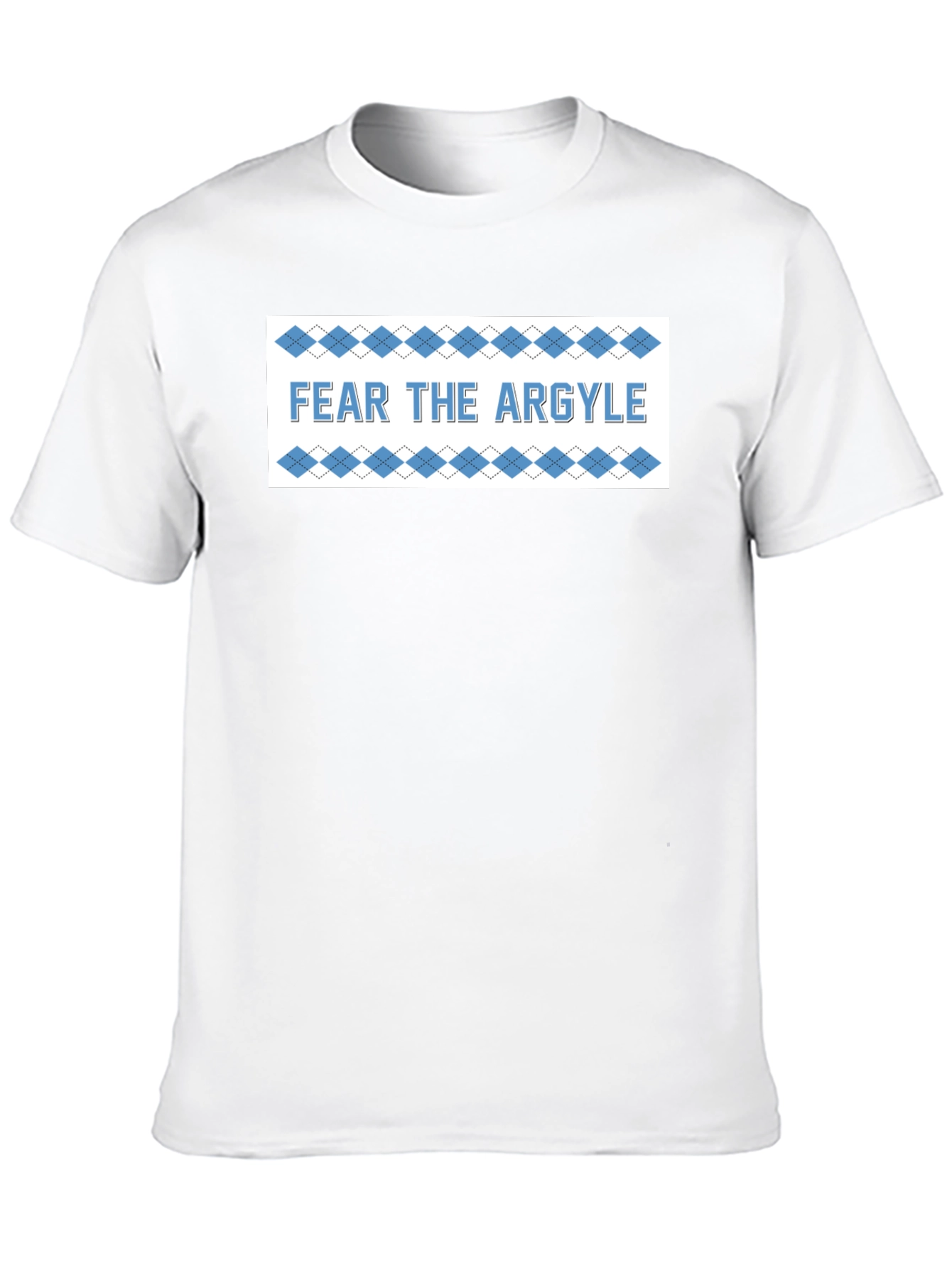 Fear the Argyle T-Shirt - Black Crew Neck Tee