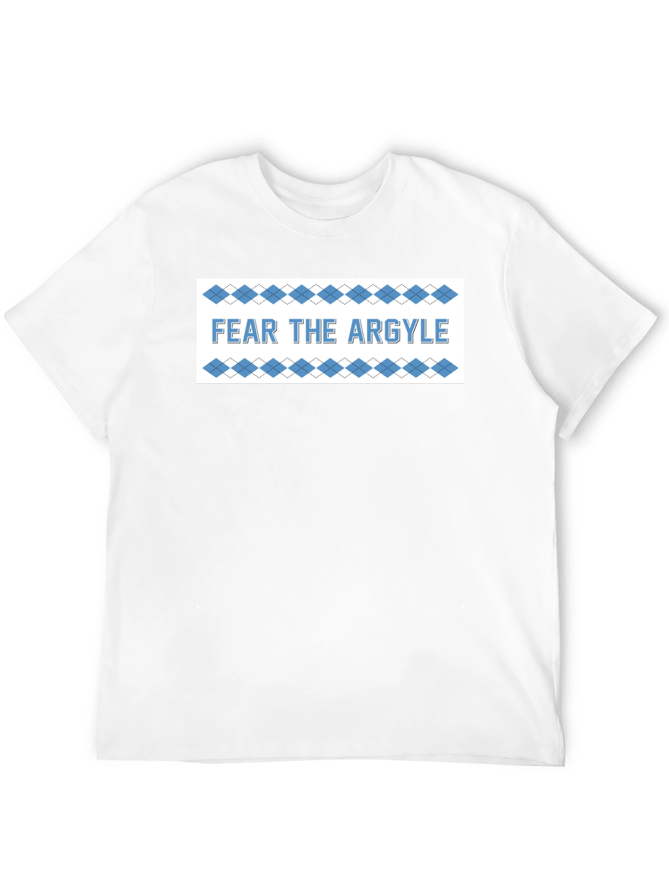Fear the Argyle T-Shirt - Black Crew Neck Tee