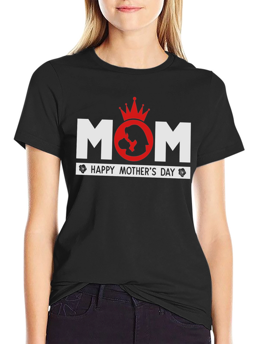 Mom Happy Mothers Day T-Shirt - Black