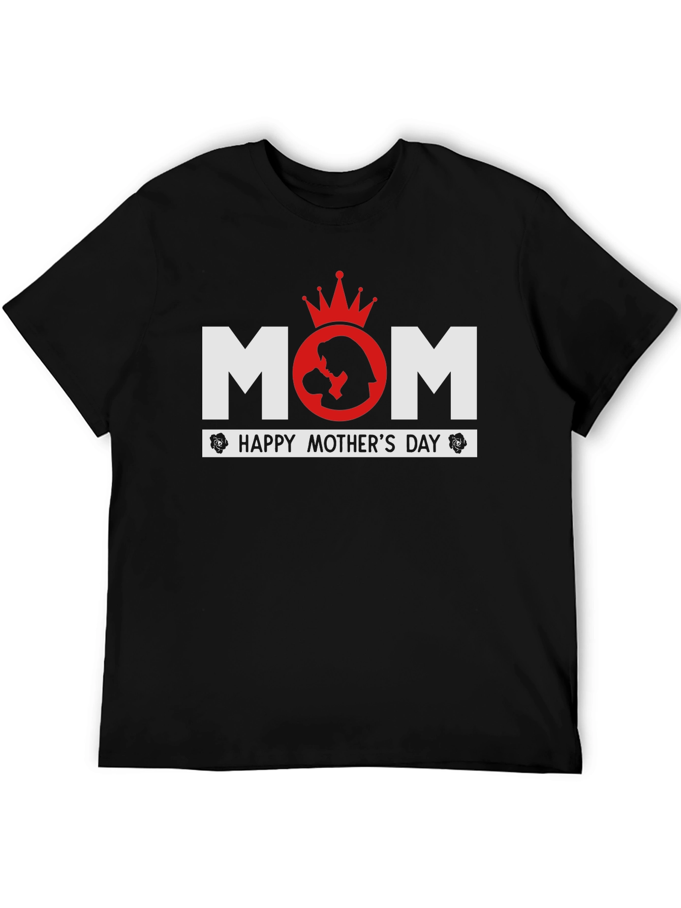 Mom Happy Mothers Day T-Shirt - Black