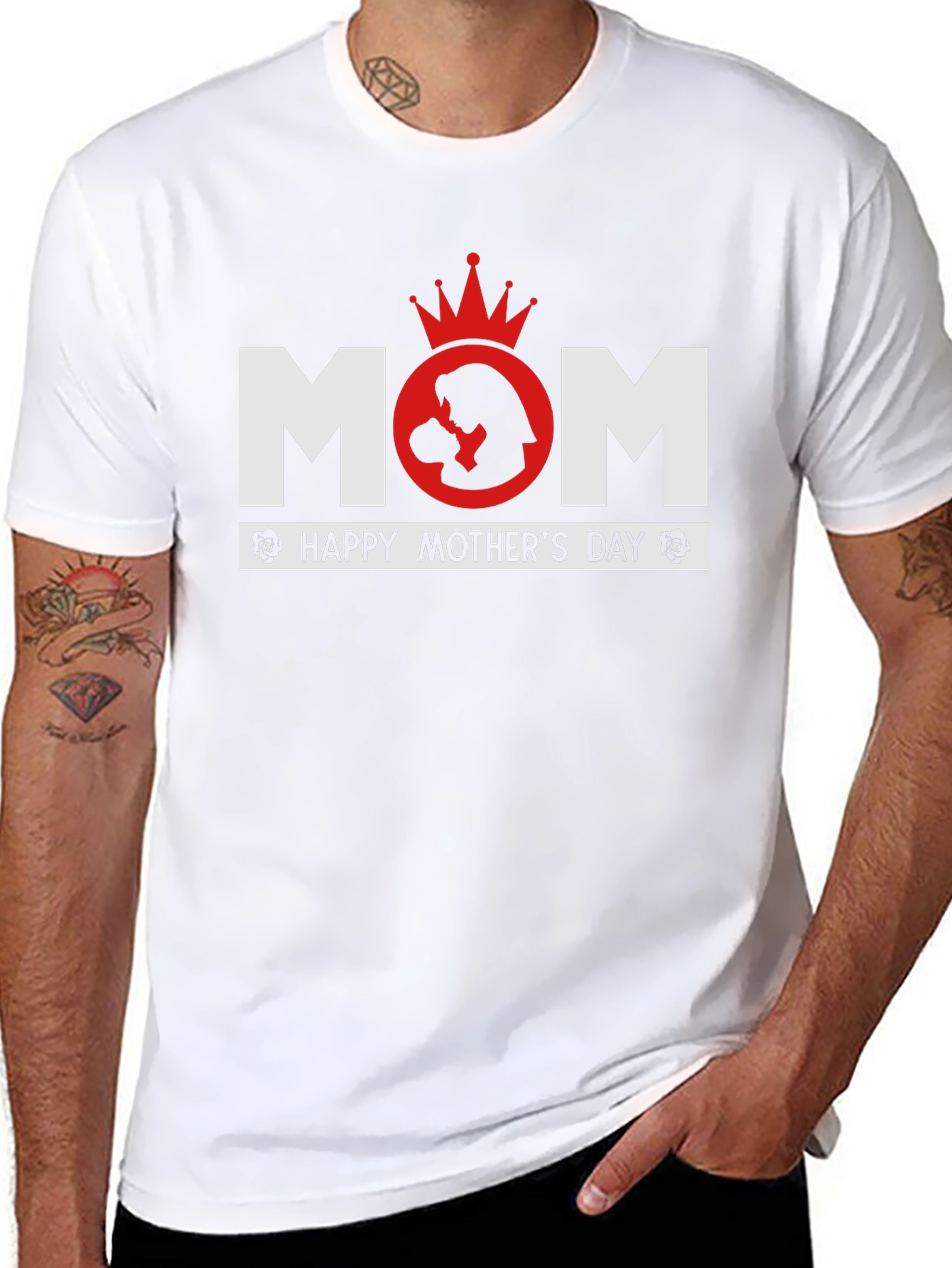 Mom Happy Mothers Day T-Shirt - Black