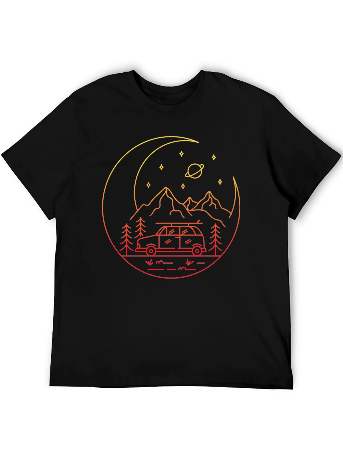 Retro Adventure Graphic Tee - Black