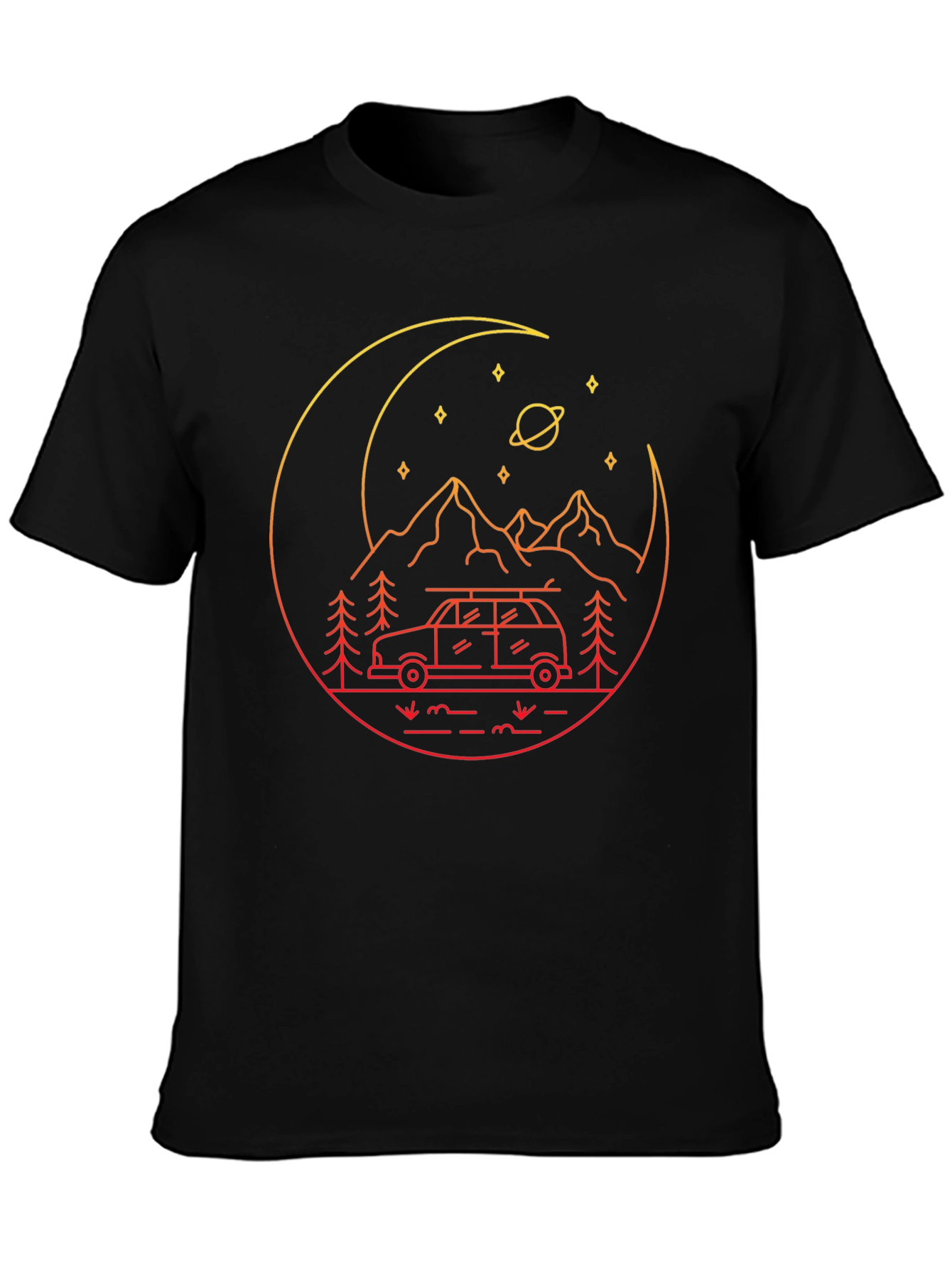 Retro Adventure Graphic Tee - Black