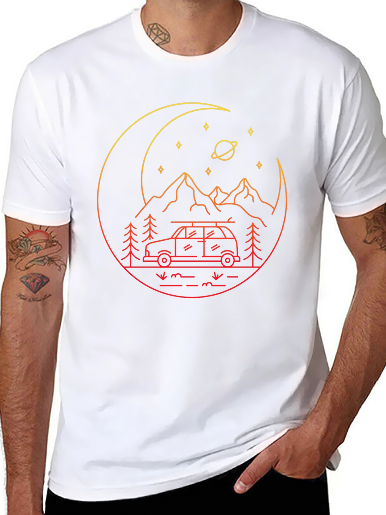 Retro Adventure Graphic Tee - Black