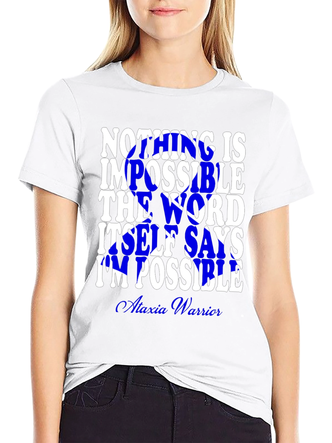 Inspirational Impossible Graphic Tee - Ataxia Warrior
